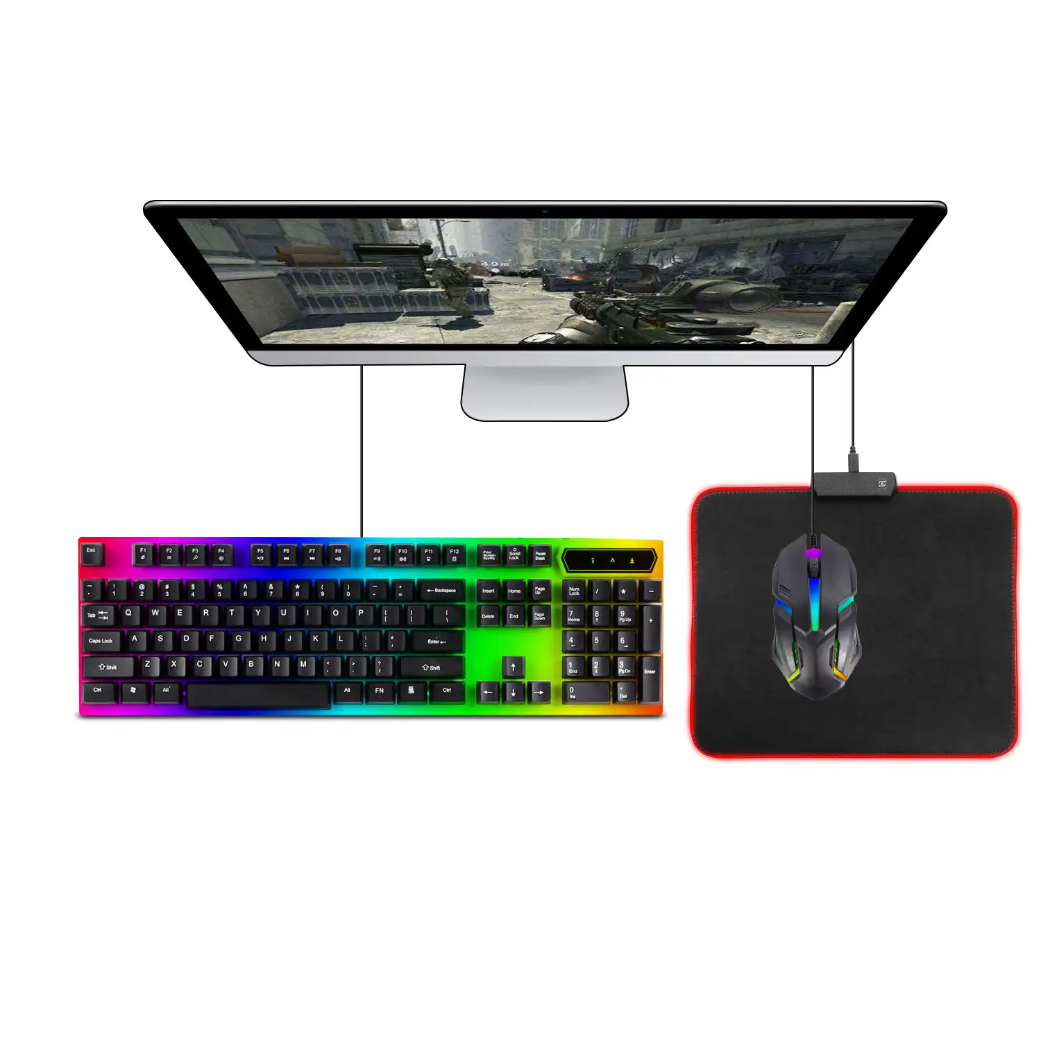 Alfombrilla para ratón gaming personalizada RGB sin PVC