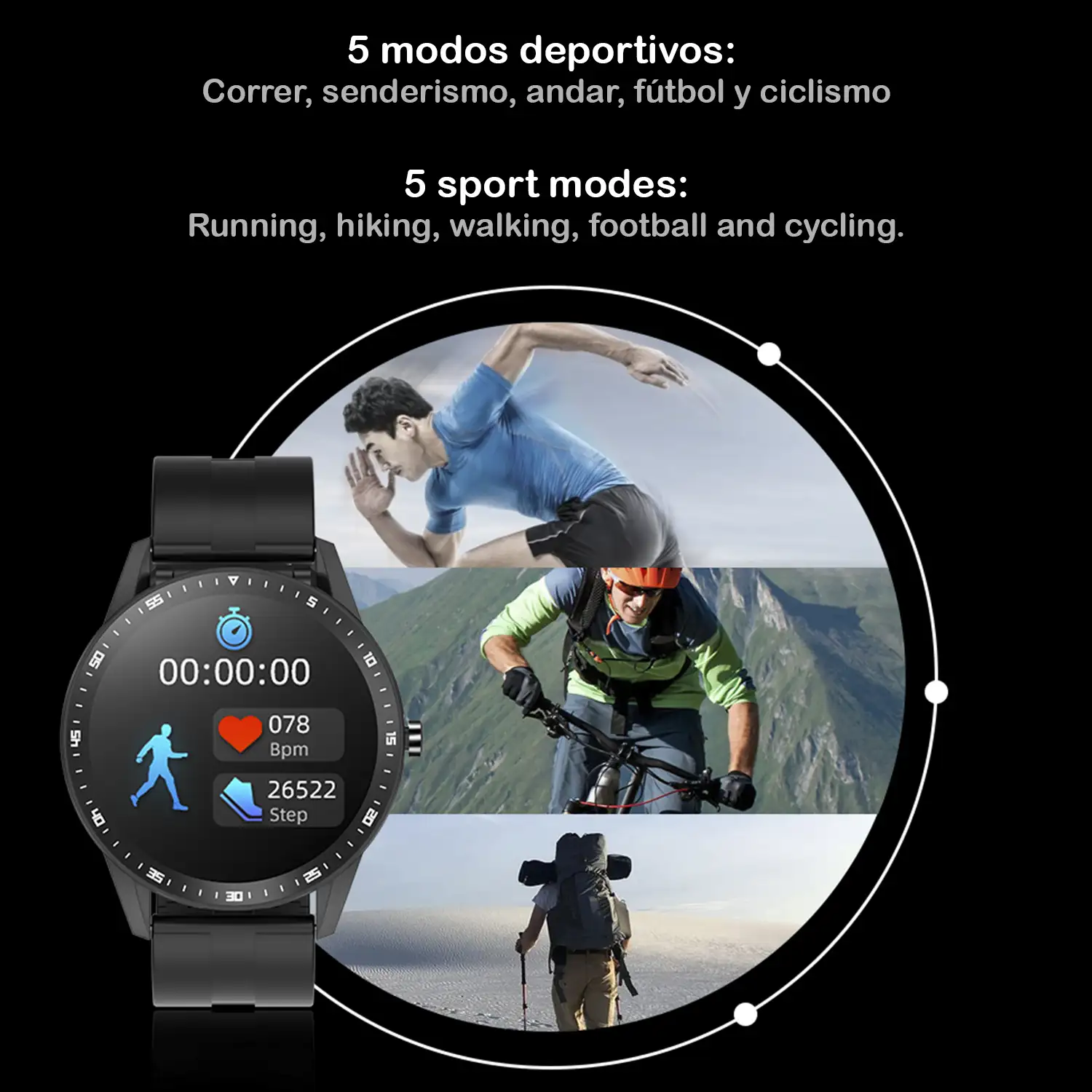 Smartwatch X6 con auriculares Bluetooth 5.0 TWS integrados, monitor de tensión y oxígeno en sangre.