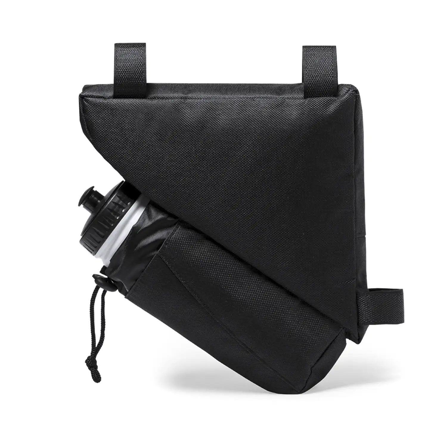 Leven bolsa para bicicleta de alta resistencia con cremallera y ajuste universal al cuadro mediante 3 tiras de velcro. Compartimento para bidón.