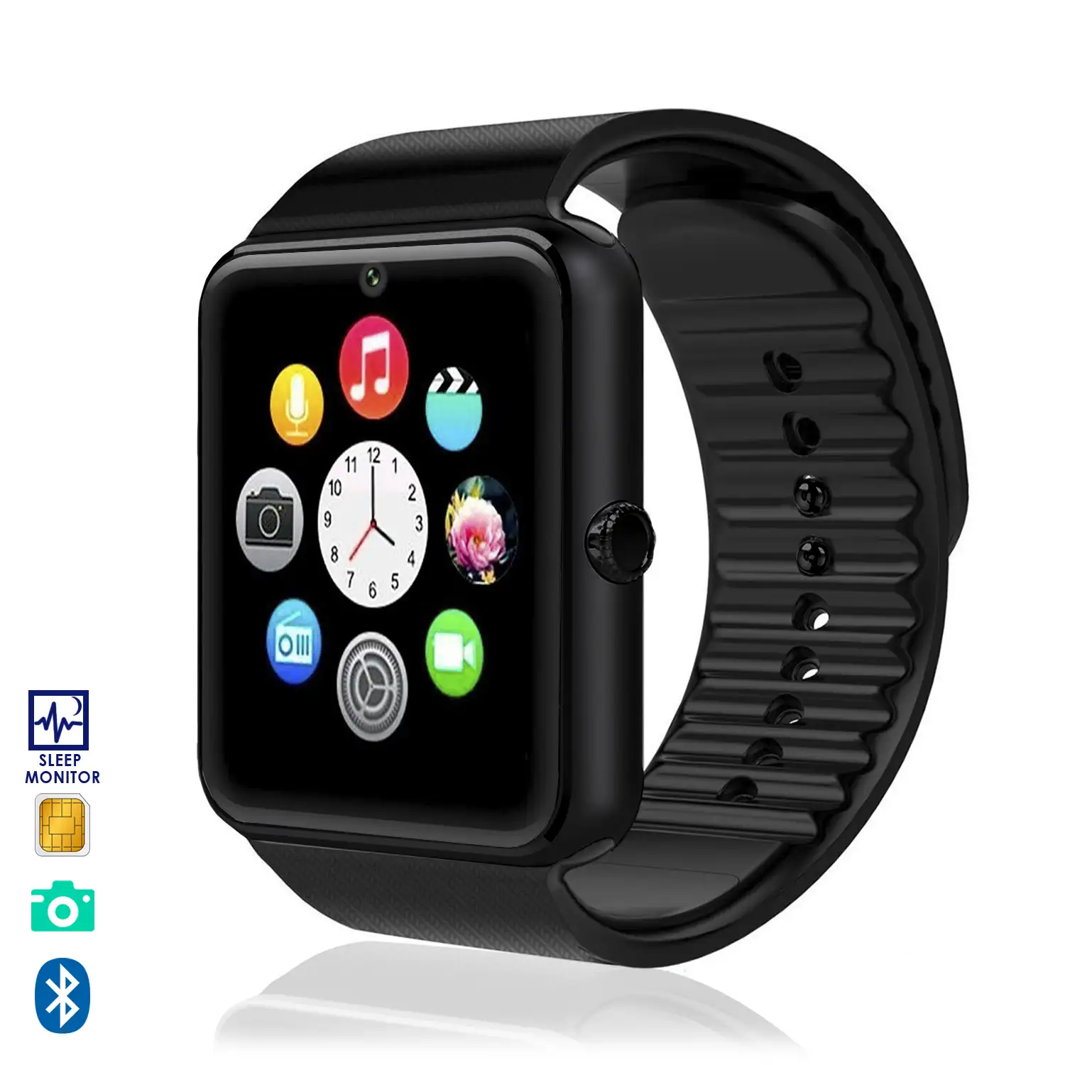 Smartwatch GT08+ con cámara, lector de Micro SD y SIM. Notificaciones para Android.