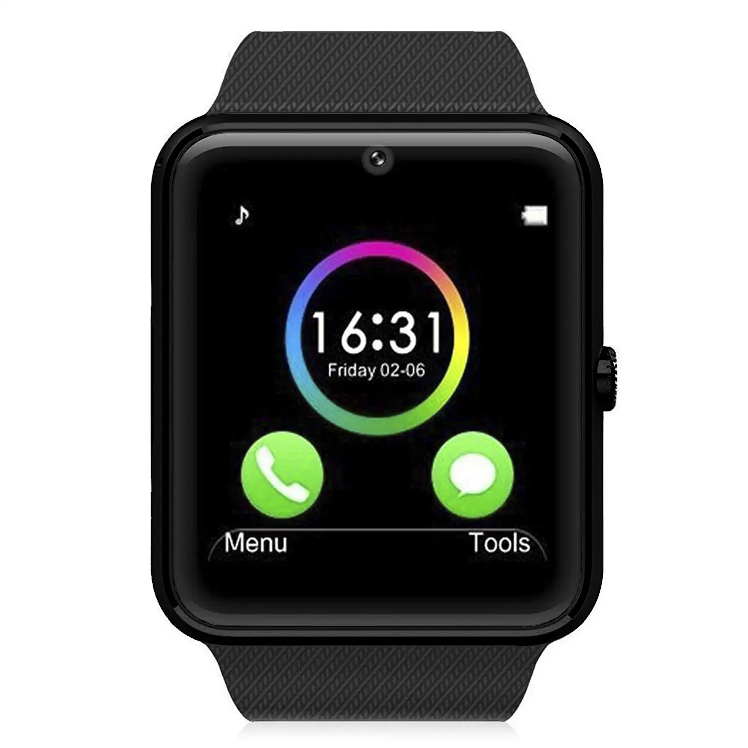 Smartwatch GT08+ con cámara, lector de Micro SD y SIM. Notificaciones para Android.