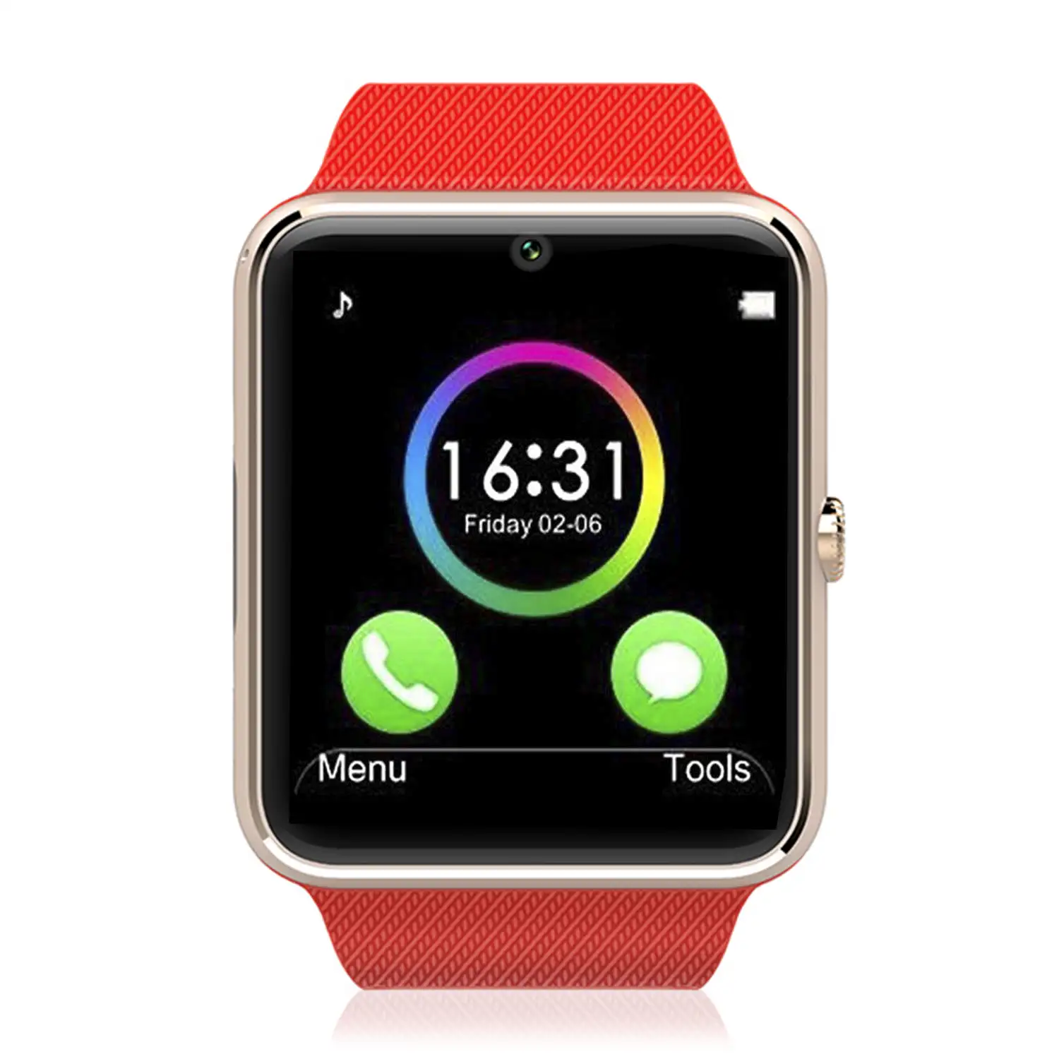 Smartwatch GT08+ con cámara, lector de Micro SD y SIM. Notificaciones para Android.