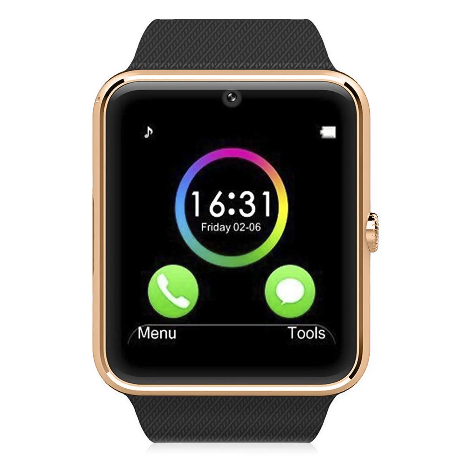 Smartwatch GT08+ con cámara, lector de Micro SD y SIM. Notificaciones para Android.