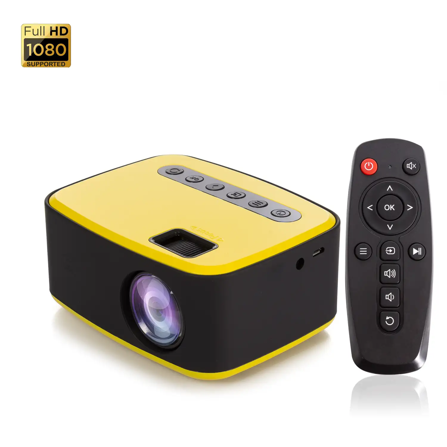 Mini video proyector T20 LED 600 lúmenes, contraste 800:1. De 16 a 100  pulgadas. Soporta