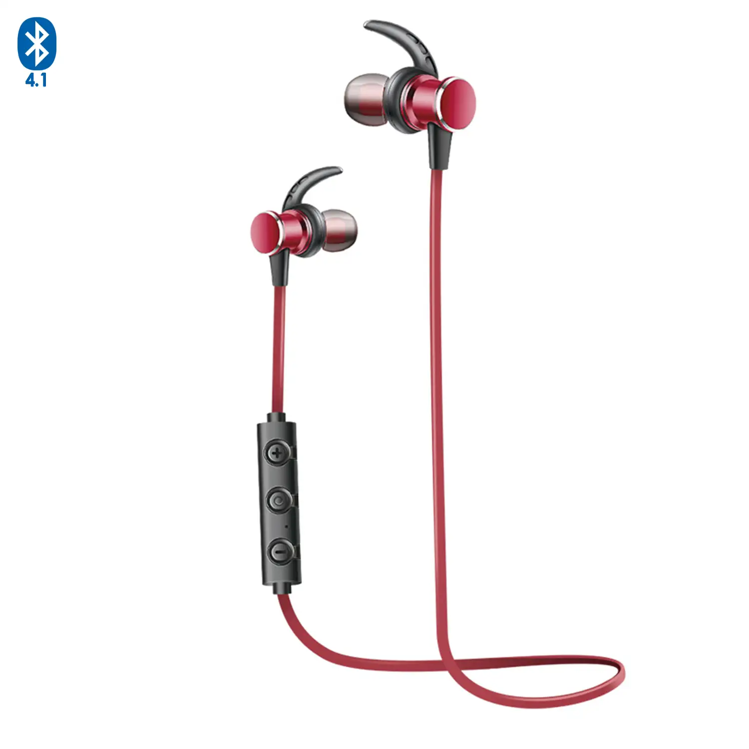 Auriculares intraurales con conexión Bluetooth 4.1. y estuche de transporte.