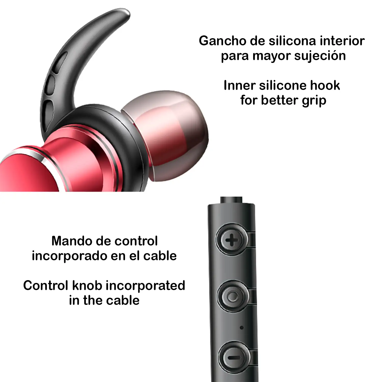 Auriculares deportivos Bluetooth 4.1 KDK09 magnéticos metálicos. Apagado inteligente.