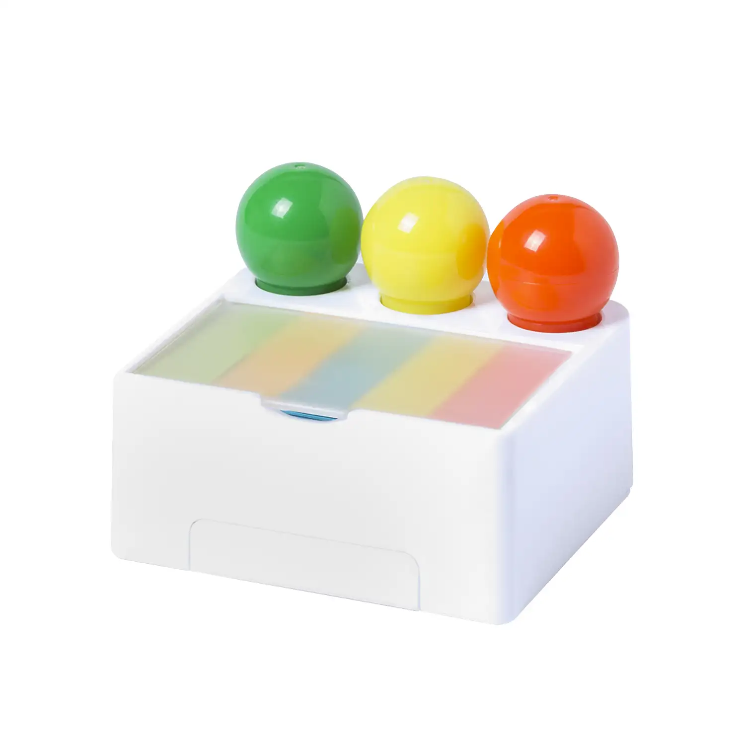 Set de marcadores Bolings con soporte para móvil. Incluye 3 marcadores fluorescentes y 100 mini notas adhesivas multicolores.