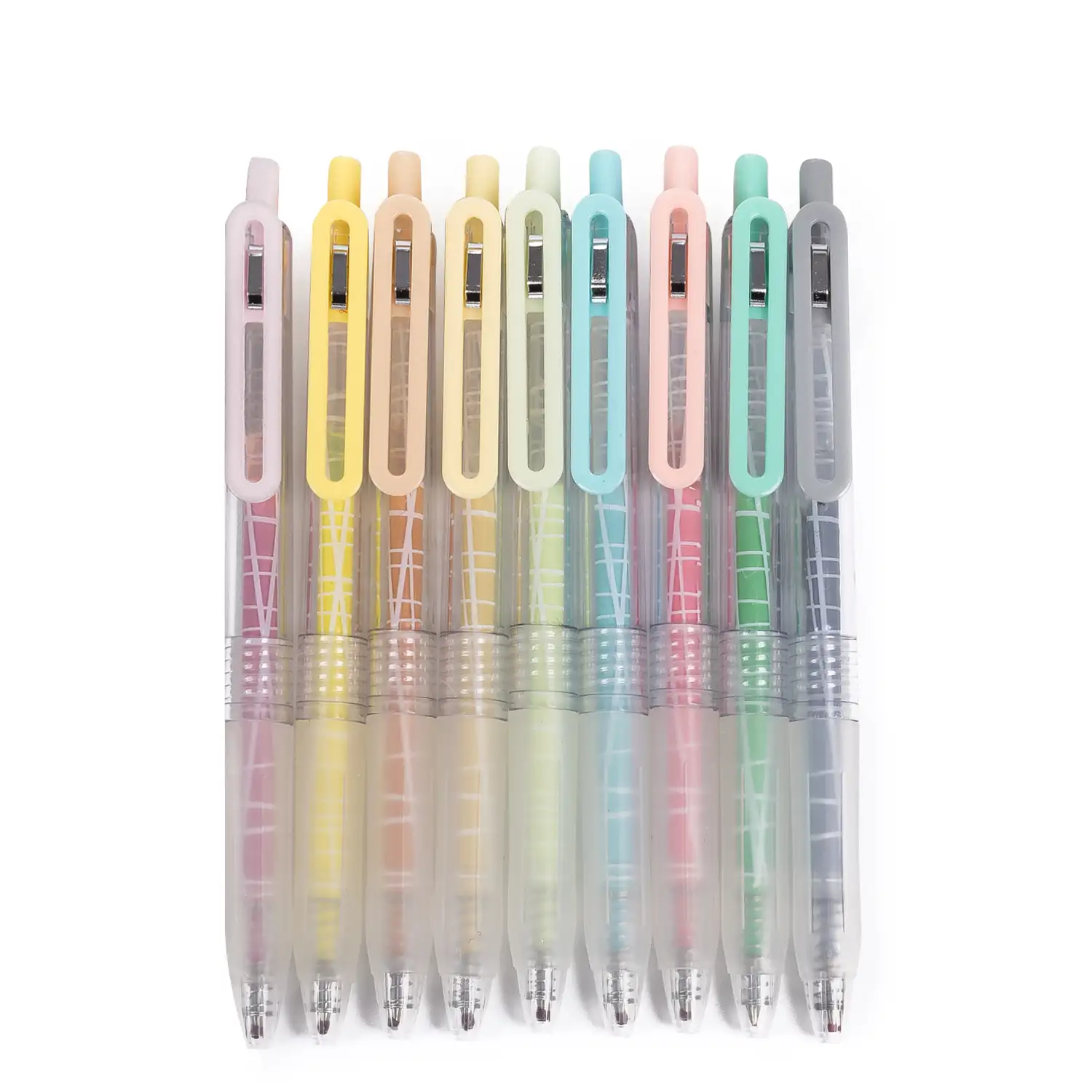 Set de 9 bolígrafos de gel en varios colores.