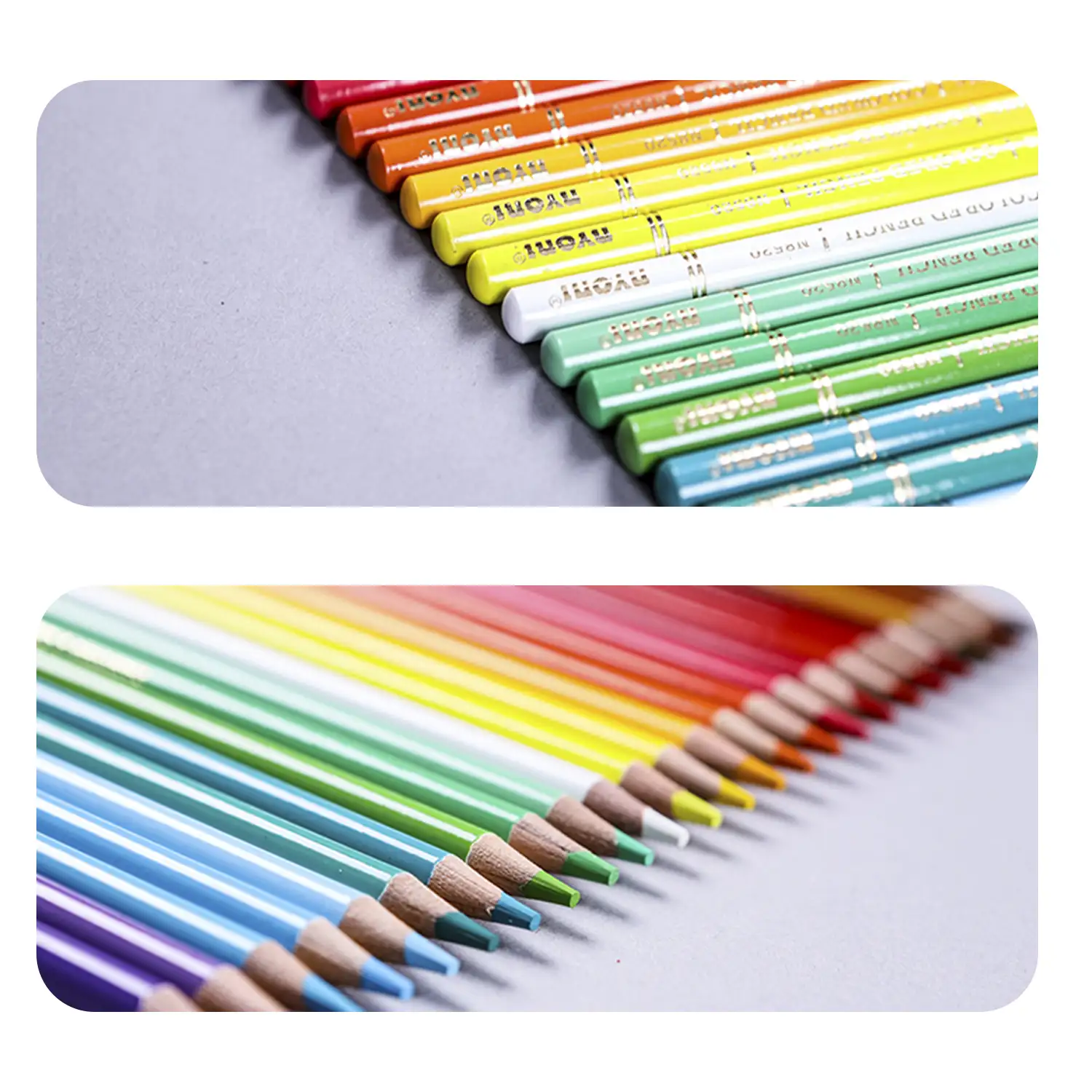 Set de 120 lápices de colores. Fabricados en madera, forma redonda profesional.