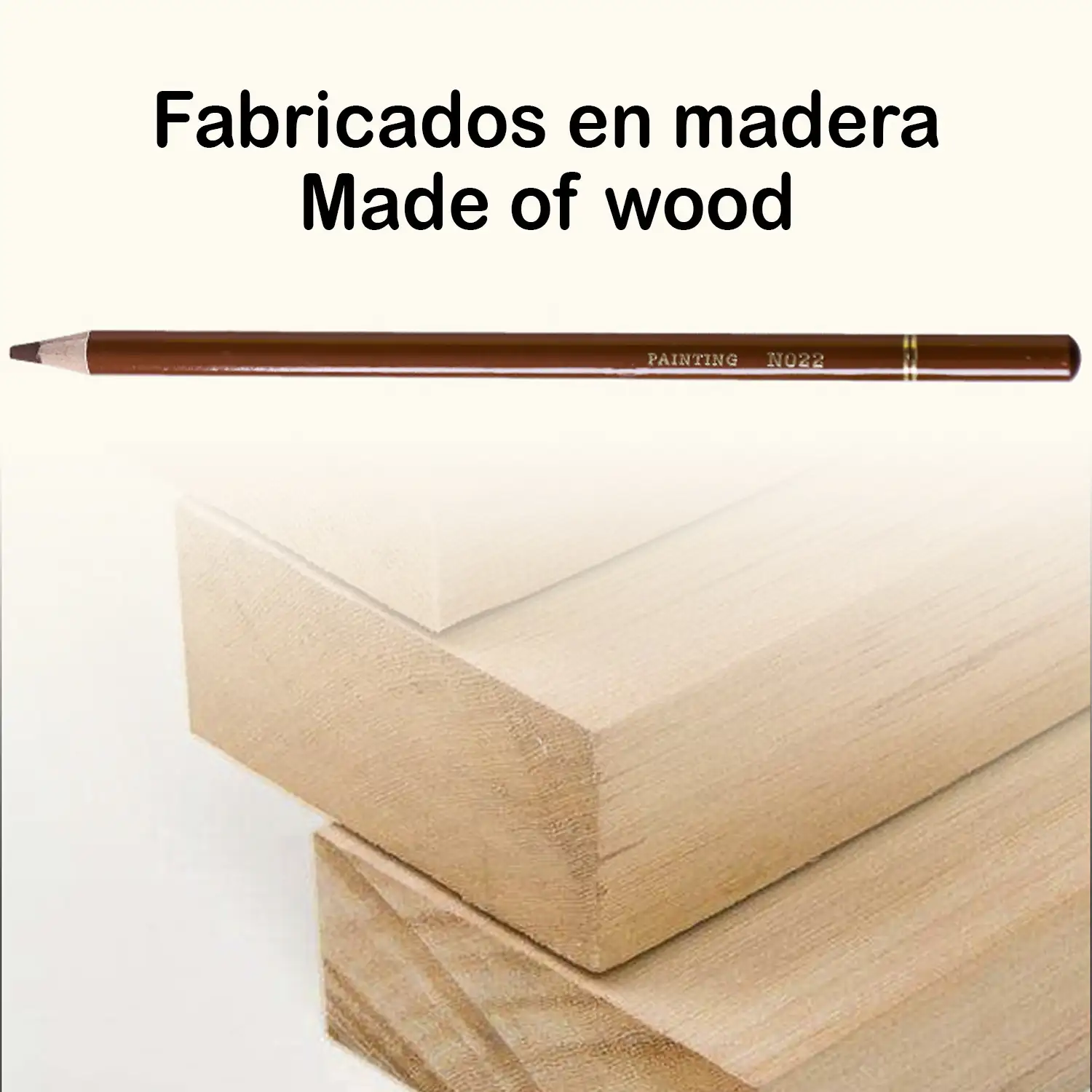 Set de 48 lápices de colores. Fabricados en madera, forma redonda profesional.