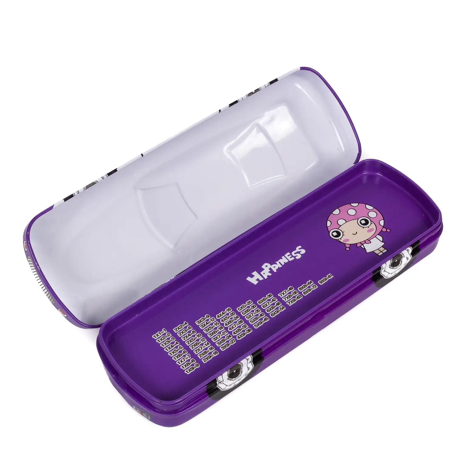 Estuche portatodo infantil metálico diseño coche de carreras 3D.