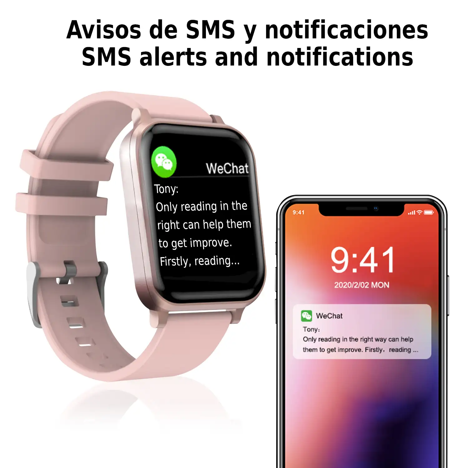 Smartwatch H10 con monitor cardíaco, tensión y de O2 en sangre. 8 modos deportivos.