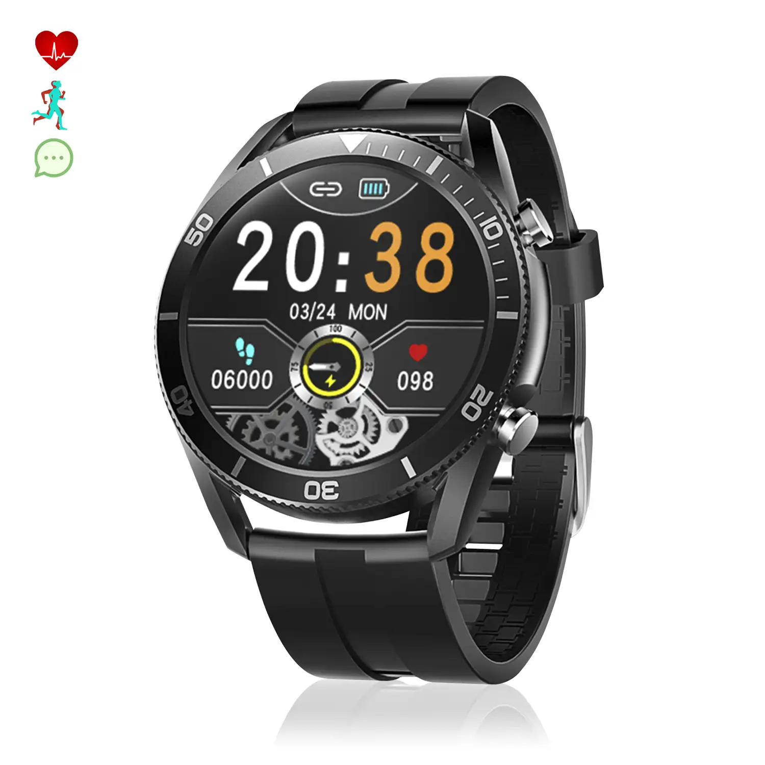 Smartwatch M25 especial música. Llamadas bluetooth, monitor cardíaco y de O2 en sangre. 6 modos deportivos.