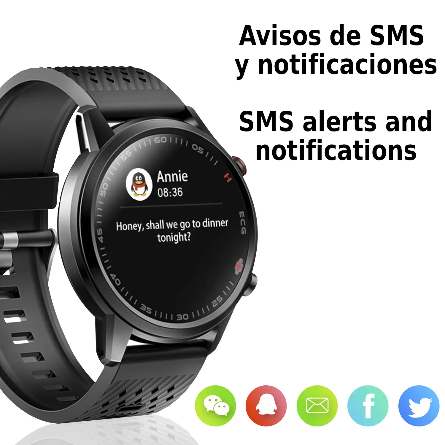 Smartwatch F800 con tratamiento laser sanguíneo, termómetro corporal, monitor cardíaco y de O2 en sangre. 5 modos deportivos.