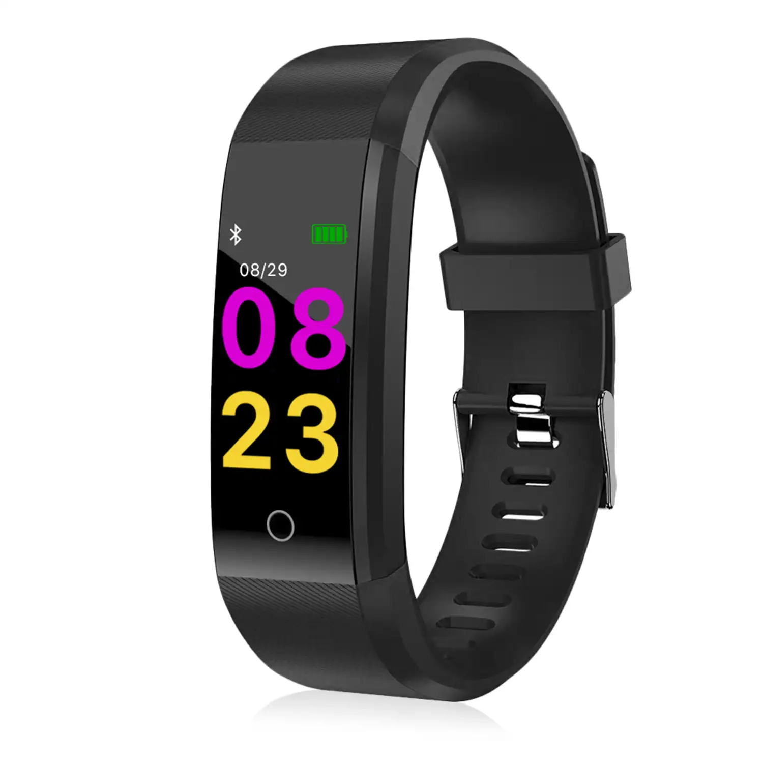 Brazalete inteligente ID115 Plus con termómetro, monitor cardíaco, tensión y oxígeno en sangre.