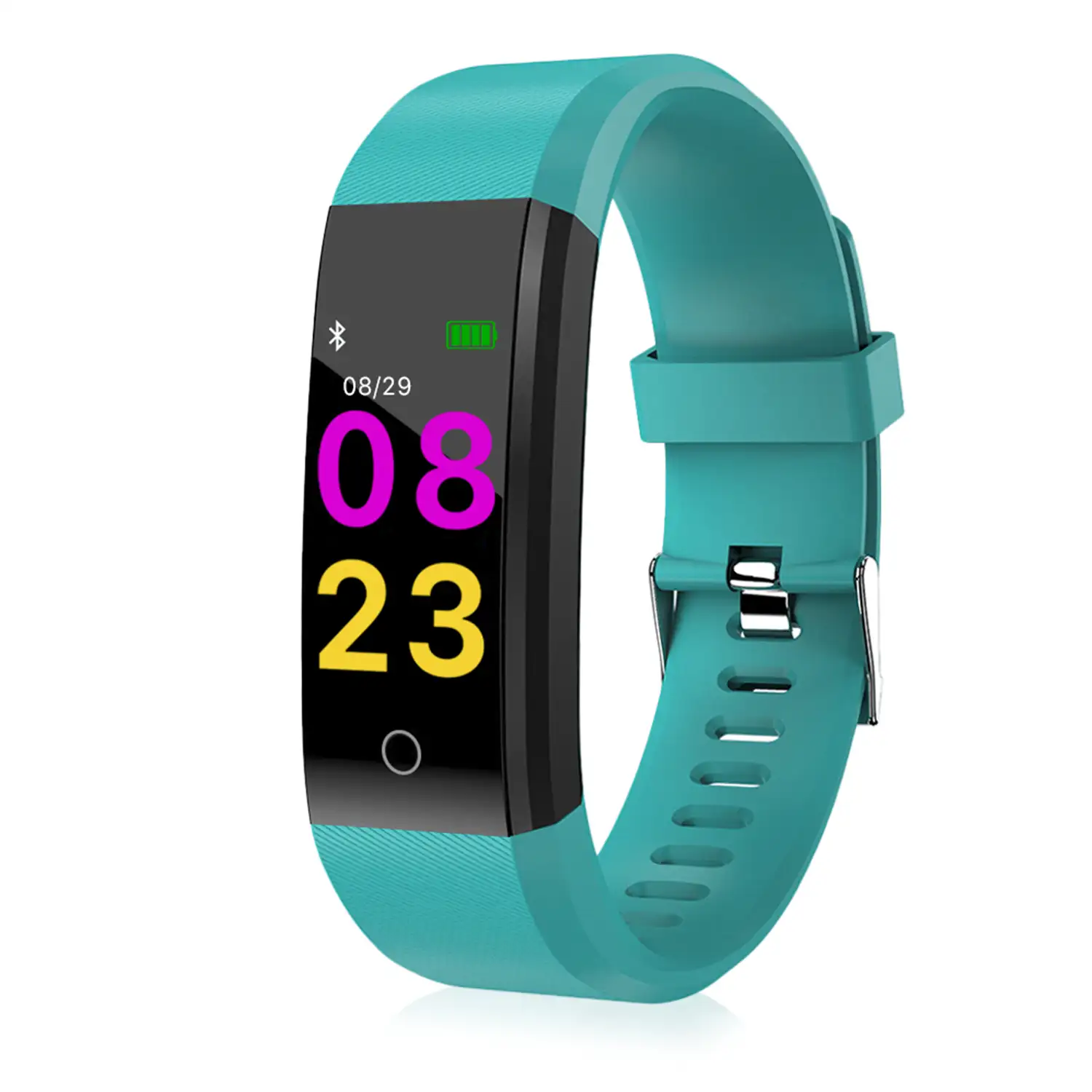 Brazalete inteligente ID115 Plus con termómetro, monitor cardíaco, tensión y oxígeno en sangre.