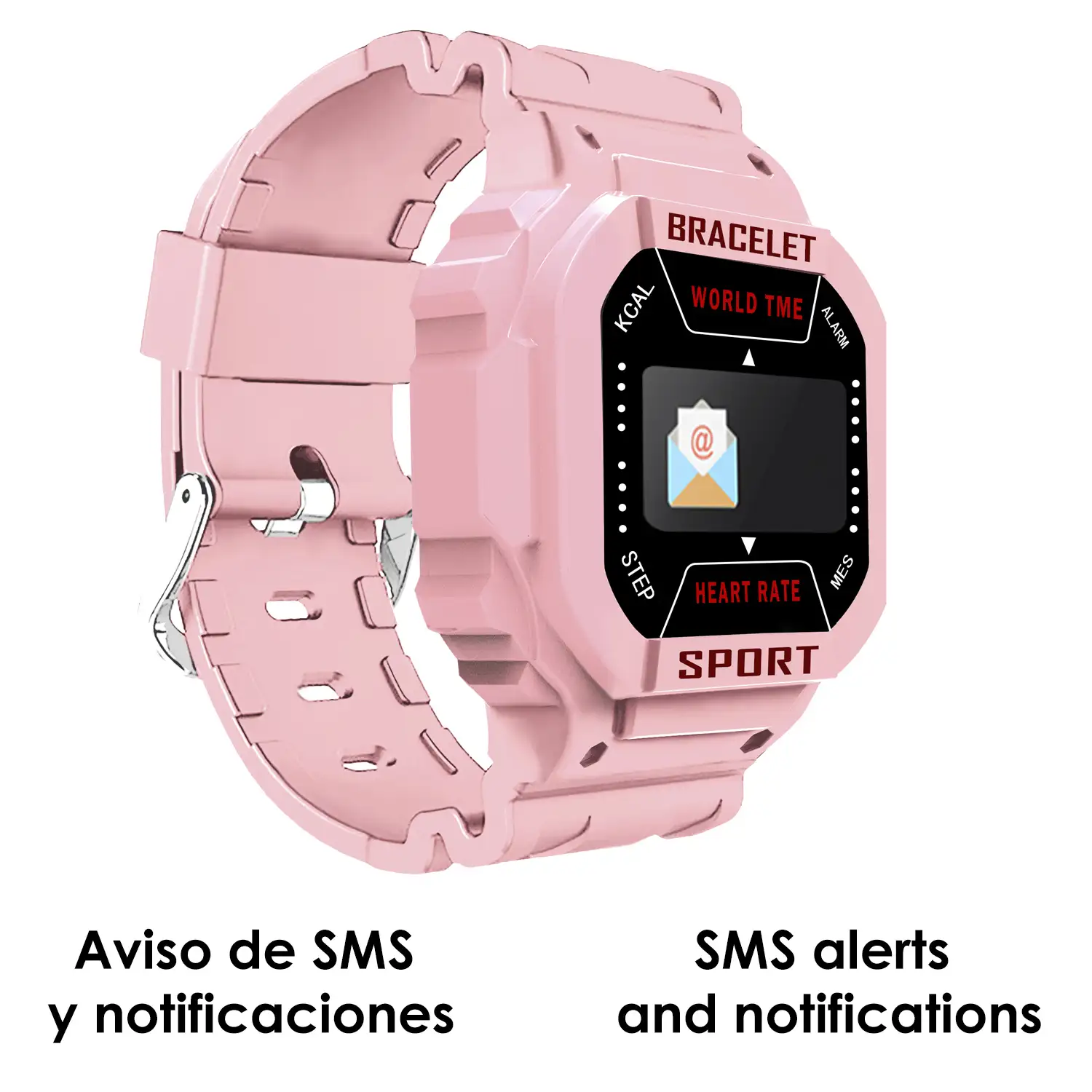 Brazalete inteligente i3 con monitor cardiaco y notificaciones. Monitor deportivo para ciclismo, running y volleyball.