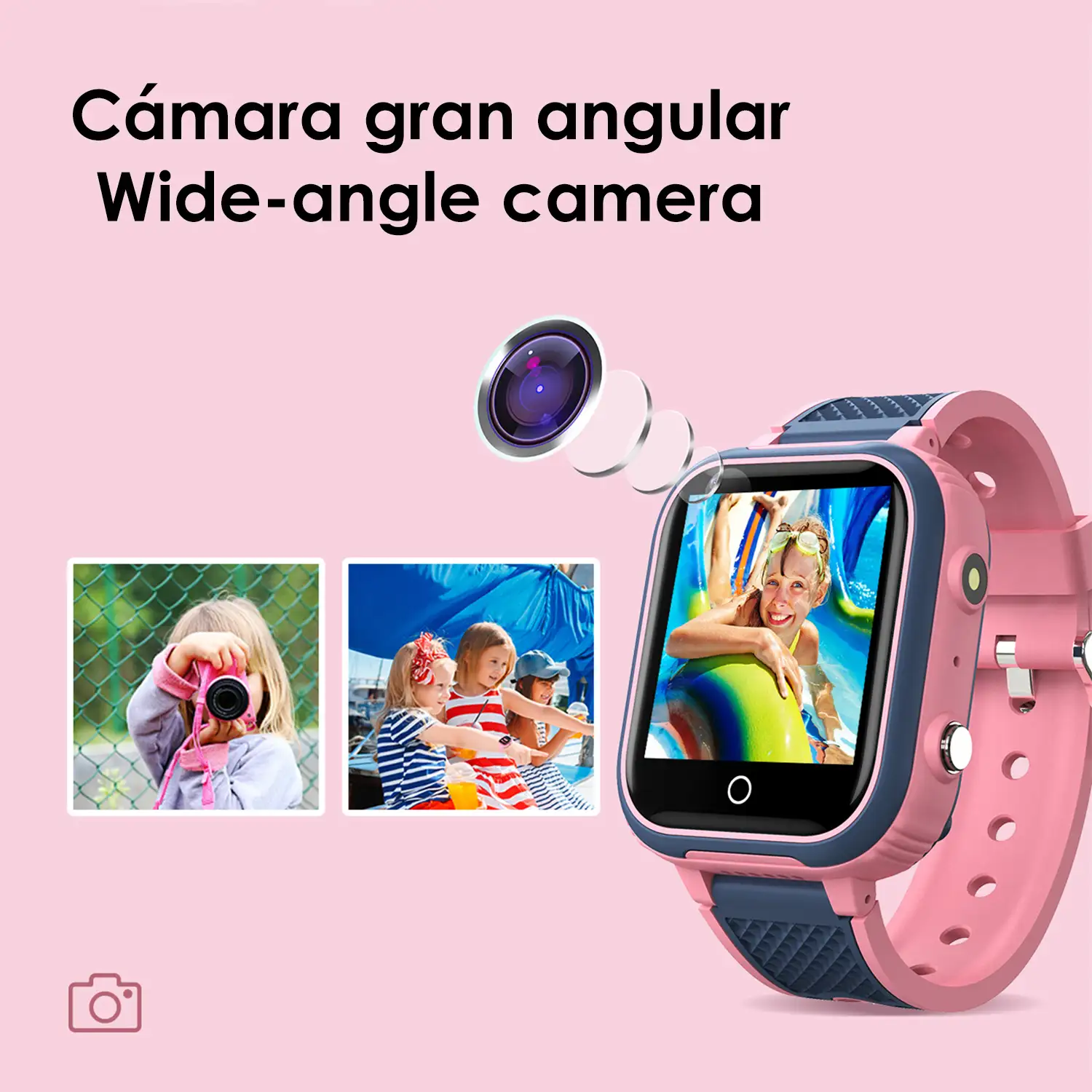 Reloj inteligente para niños, reloj de teléfono con rastreador GPS, cámara  de llamadas de 3 vías, reloj inteligente con pantalla táctil de 1.4