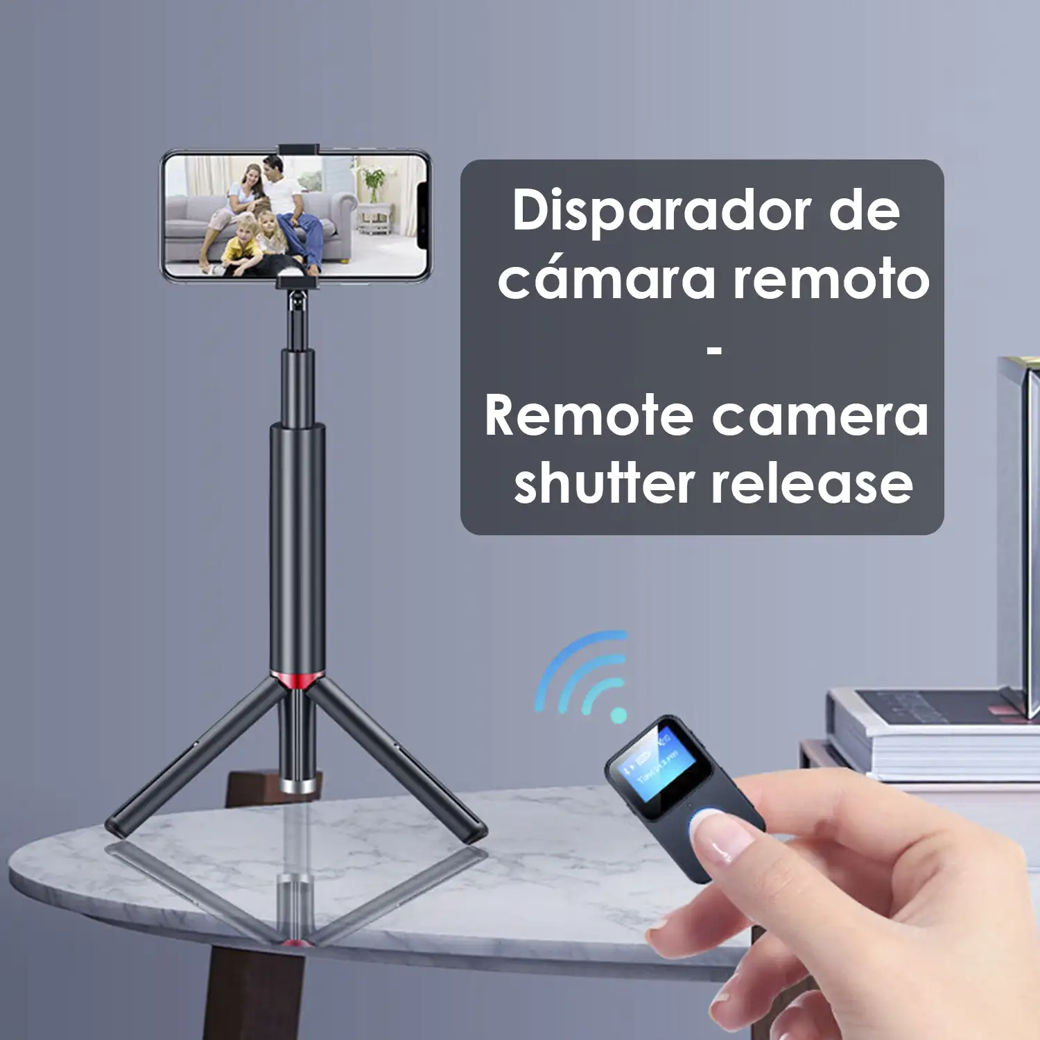 Receptor Bluetooth C33. Función manos libres, reproductor de audio por Micro SD y disparador de cámara remoto.