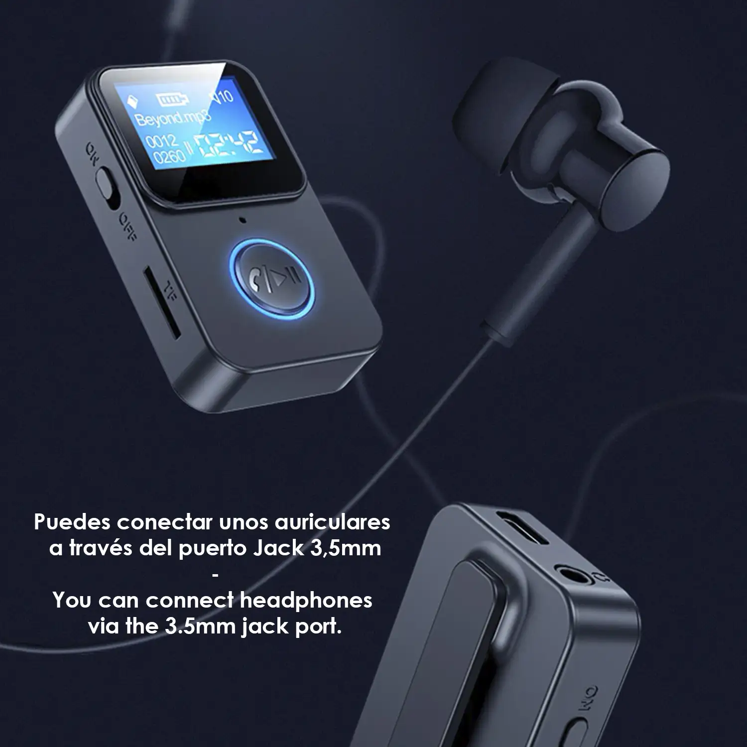 Emisor y receptor Bluetooth C28 con conexión JACK 3.5mm