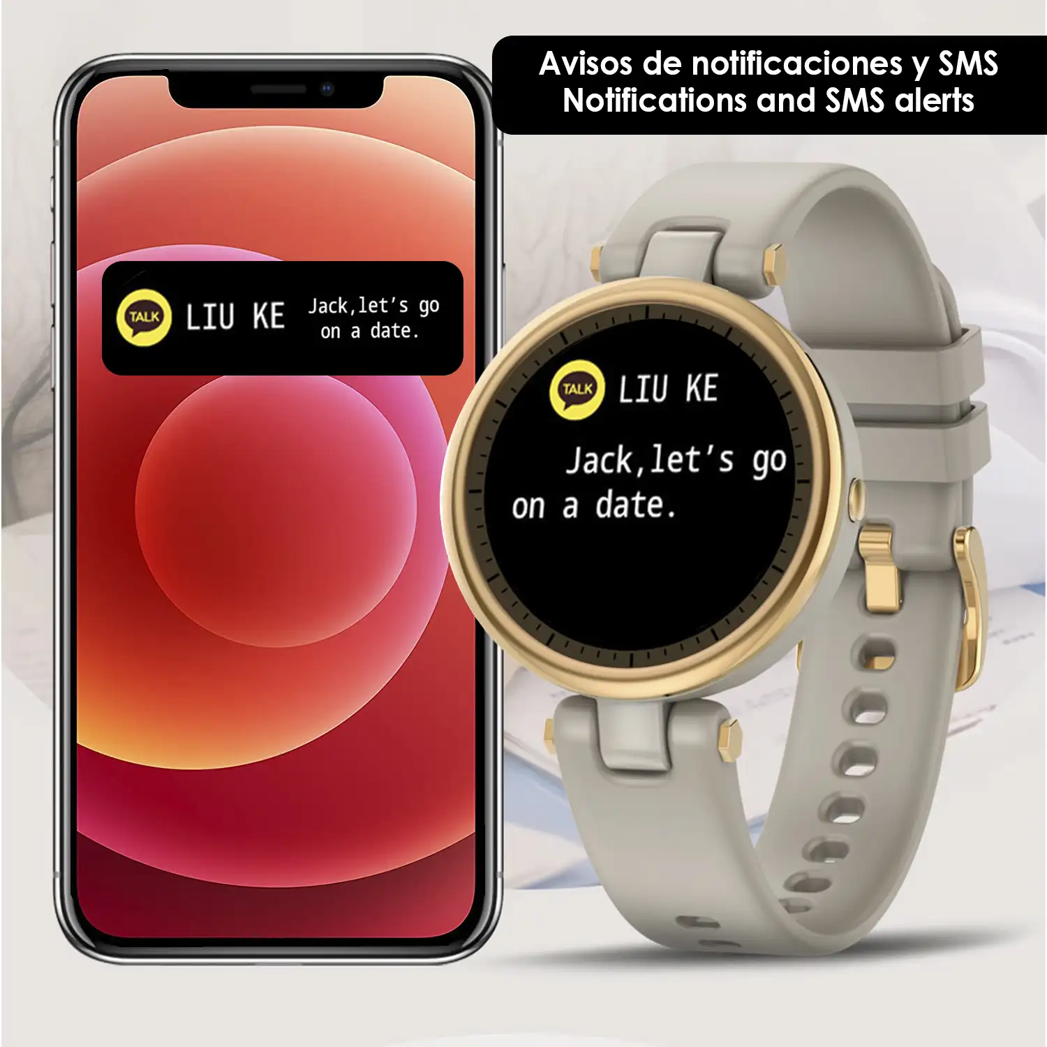 Smartwatch deportivo especial femenino QR01. 8 modos deportivos, monitor cardiaco y de tensión.