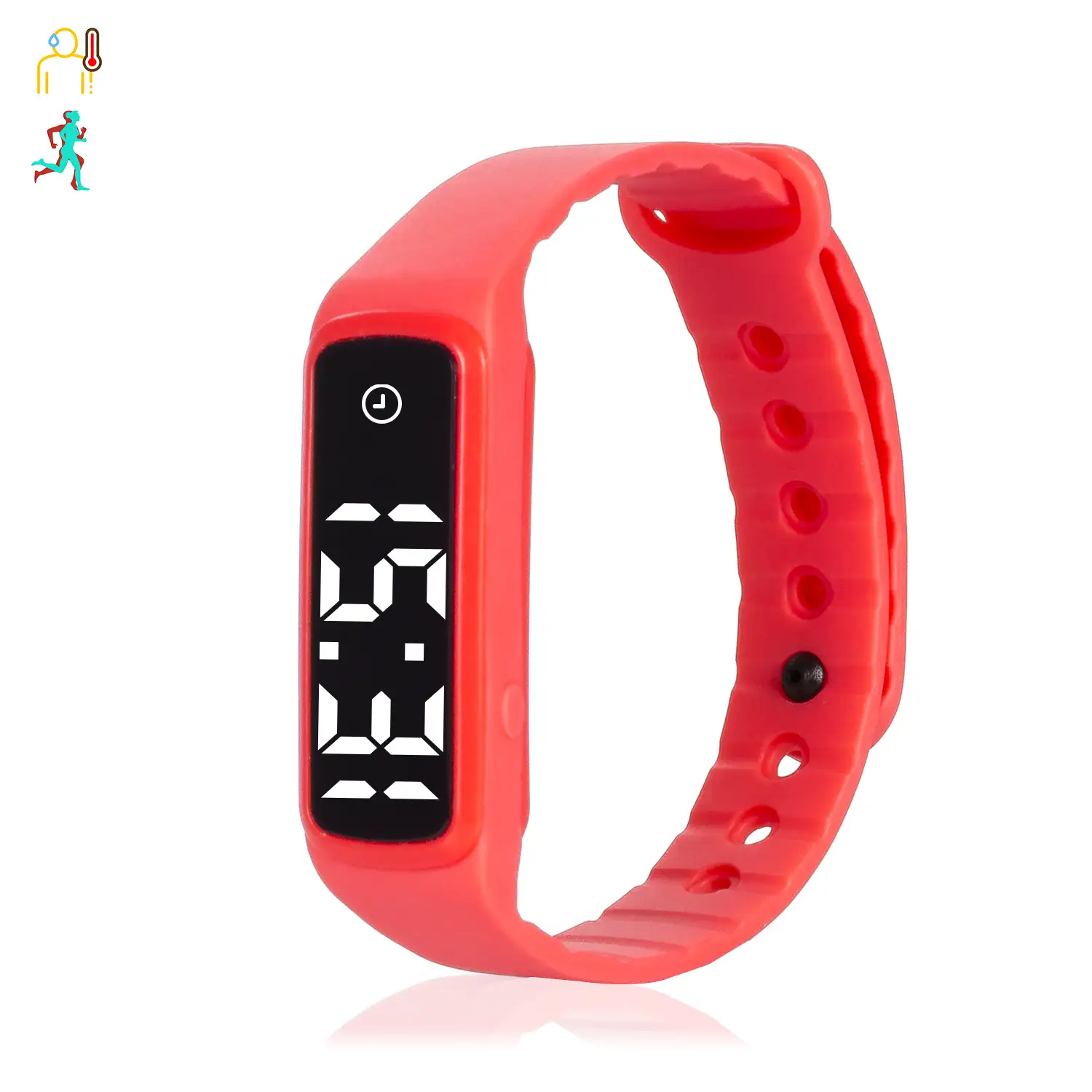 Brazalete inteligente CD5 con termómetro, podómetro y monitor de sueño.