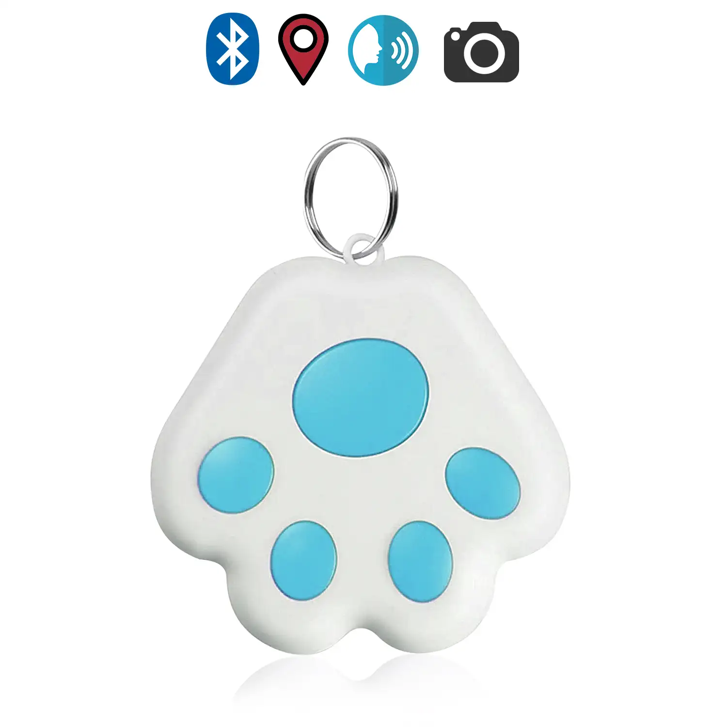 Localizador PAW Bluetooth 4.0 multifunción, con indicador GPS de última localización. Para mascotas, llaves, maletas, etc.