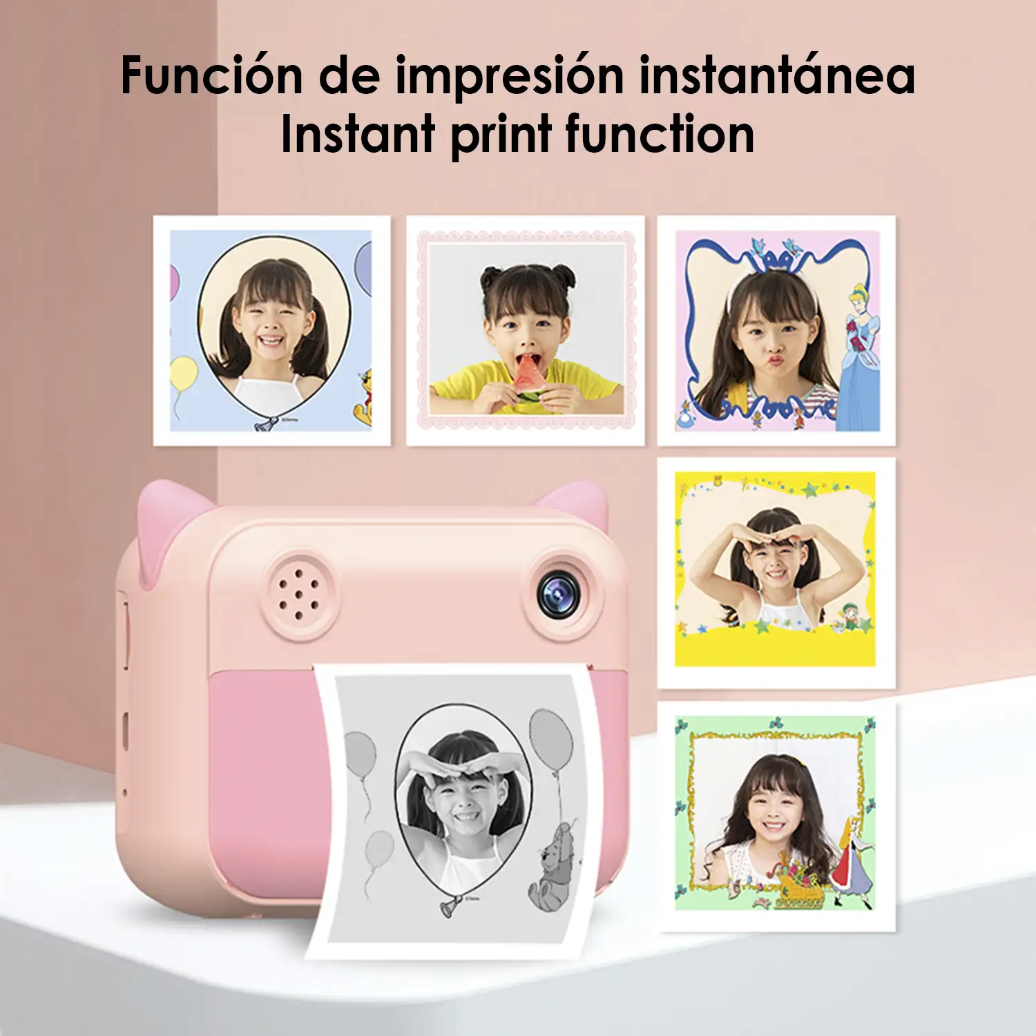 digital fotos 12mpx video para niños. Impresión instantánea de tus fotos preferidas.