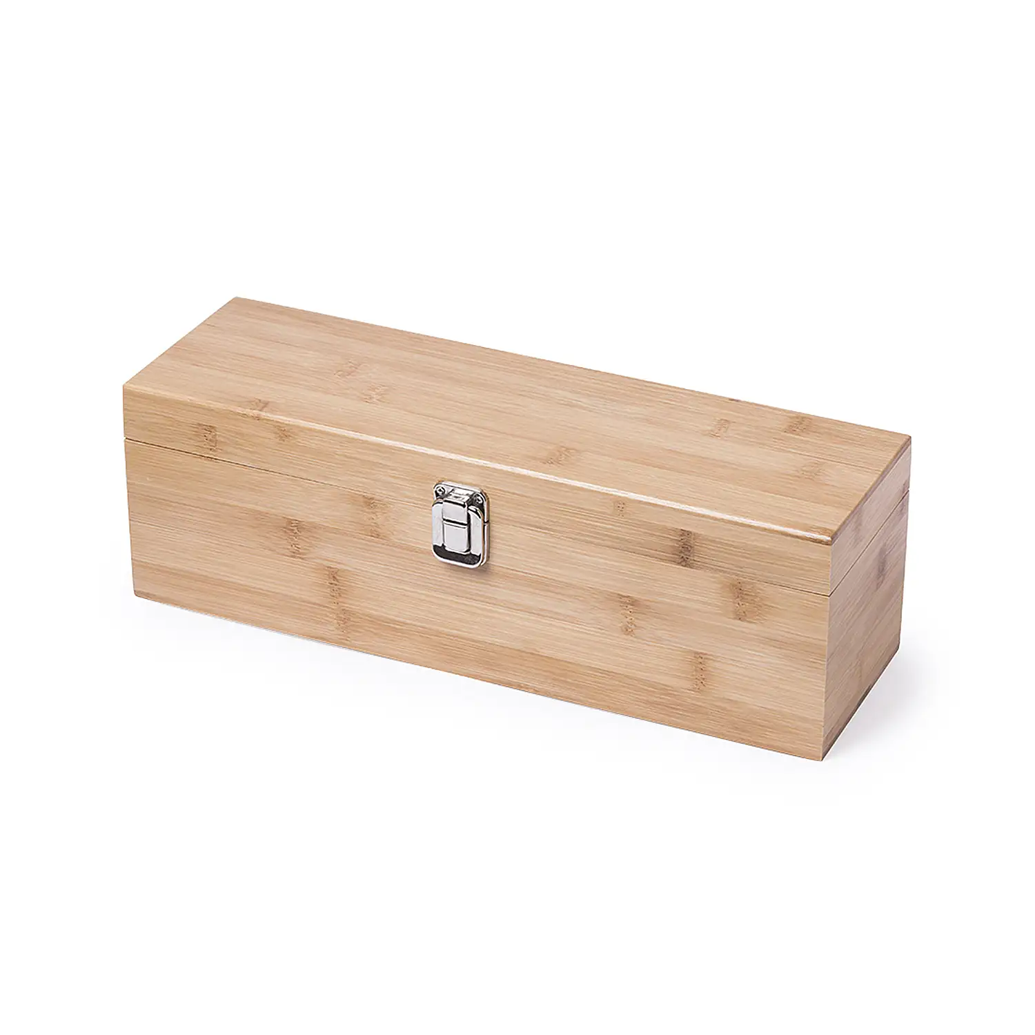 Set de vinos premium acabado en madera bambú. 4 accesorios y compartimento para botella.
