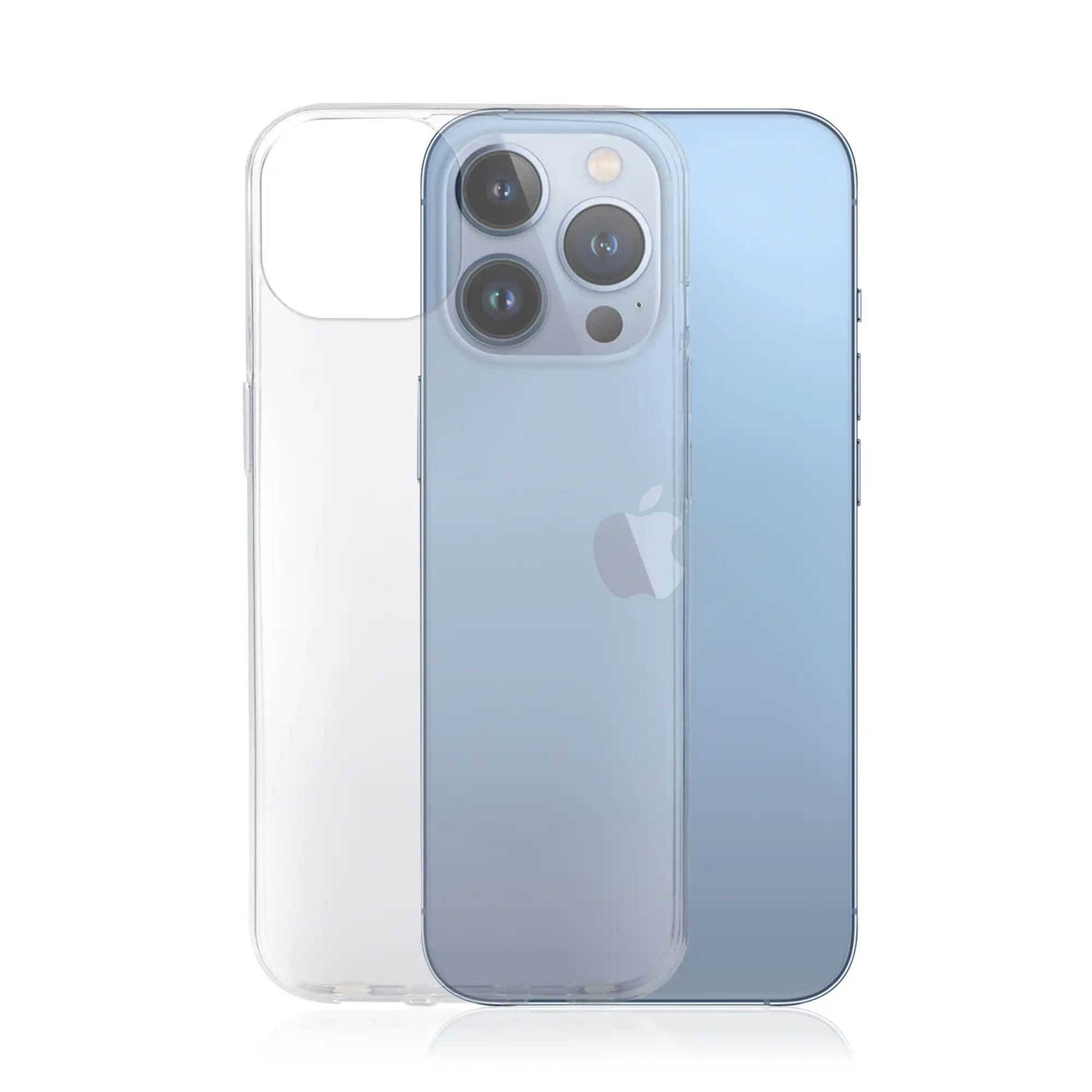 Carcasa Slim Crystal Clear de TPU transparente para iPhone 13 Pro.