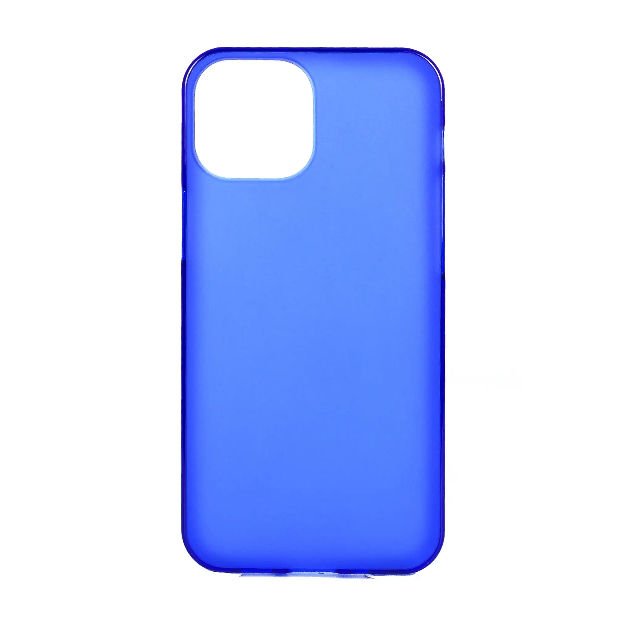 Carcasa de silicona para iPhone 13 Mini. Acabado semi transparente mate con bordes brillo.