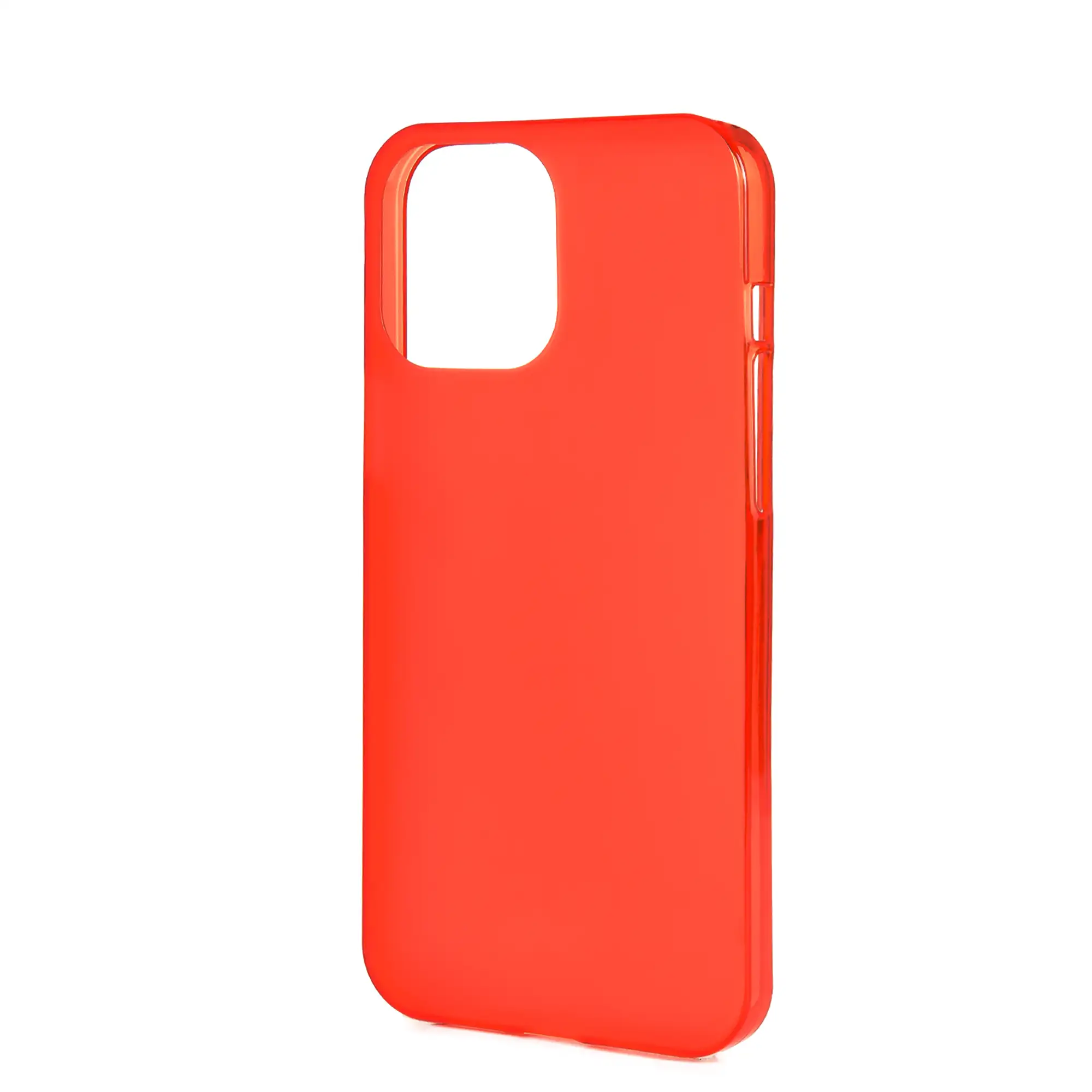 Carcasa de silicona para iPhone 13 Pro Max. Acabado semi transparente mate con bordes brillo.