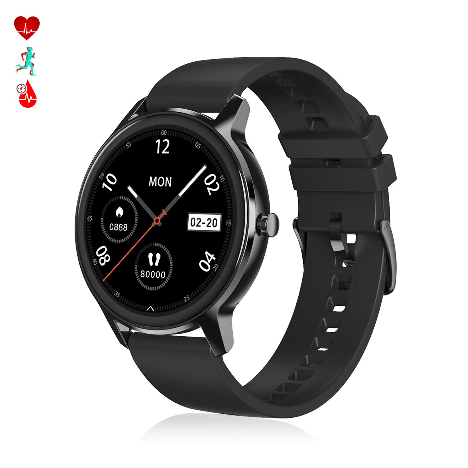 Smartwatch DT56 con monitor de tensión y oxígeno en sangre. Varios modos deportivos. Notificaciones para iOS y Android.