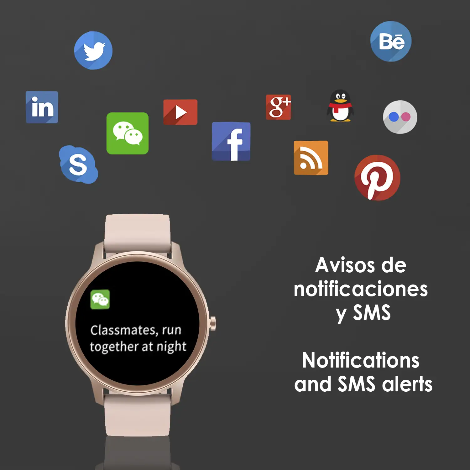 Smartwatch DT56 con monitor de tensión y oxígeno en sangre. Varios modos deportivos. Notificaciones para iOS y Android.