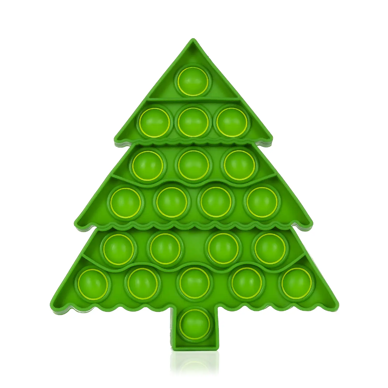 Bubble Pop It juguete sensitivo desestresante, burbujas de silicona para apretar y pulsar. Diseño árbol de navidad.
