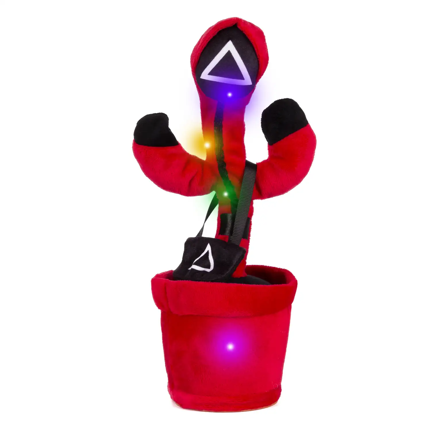 Squid Dancing peluche bailarín con luces led. Modo susto. Vigilante Triángulo.