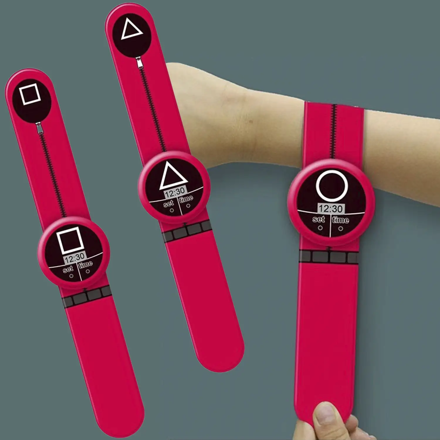 Squid Slap On reloj digital. Diseño círculo.