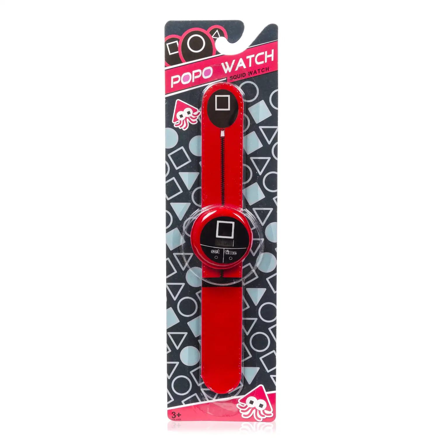Squid Slap On reloj digital. Diseño círculo.