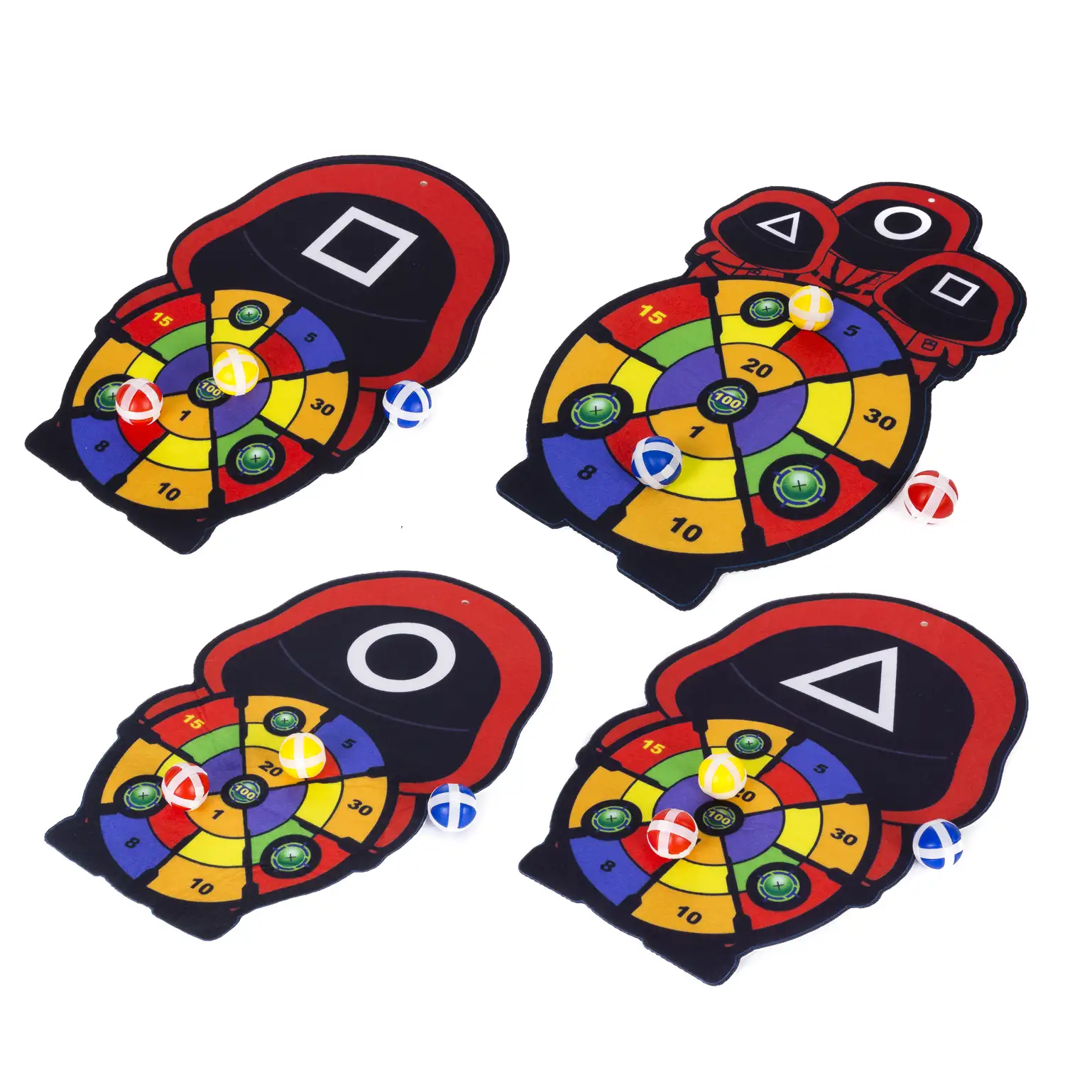 Diana Squid 45x30cms. 4 diseños aleatorios. Incluye 3 bolas con velcro.