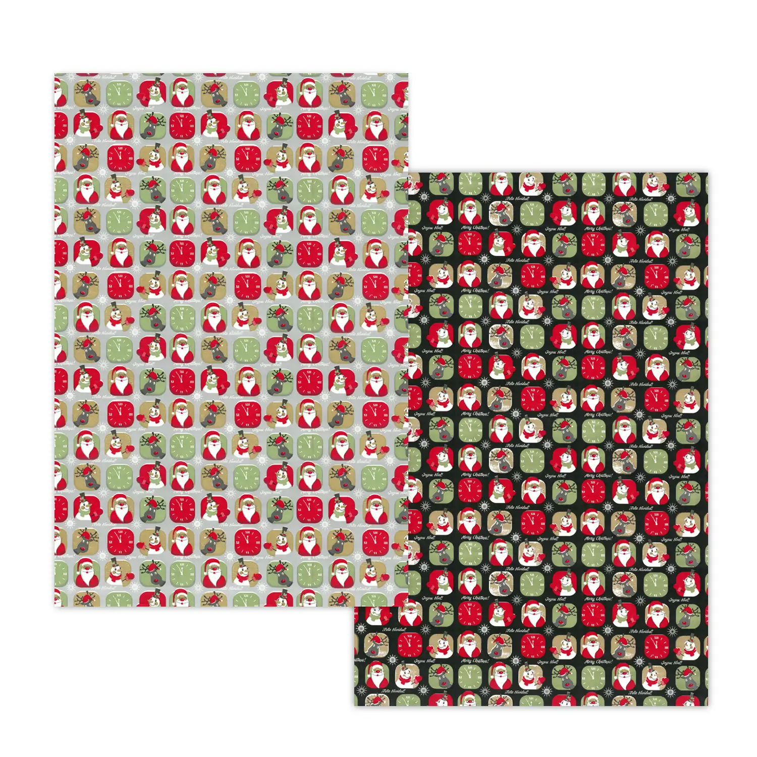 Pack de 10 rollos de papel navideño con 2 diseños 70x200.