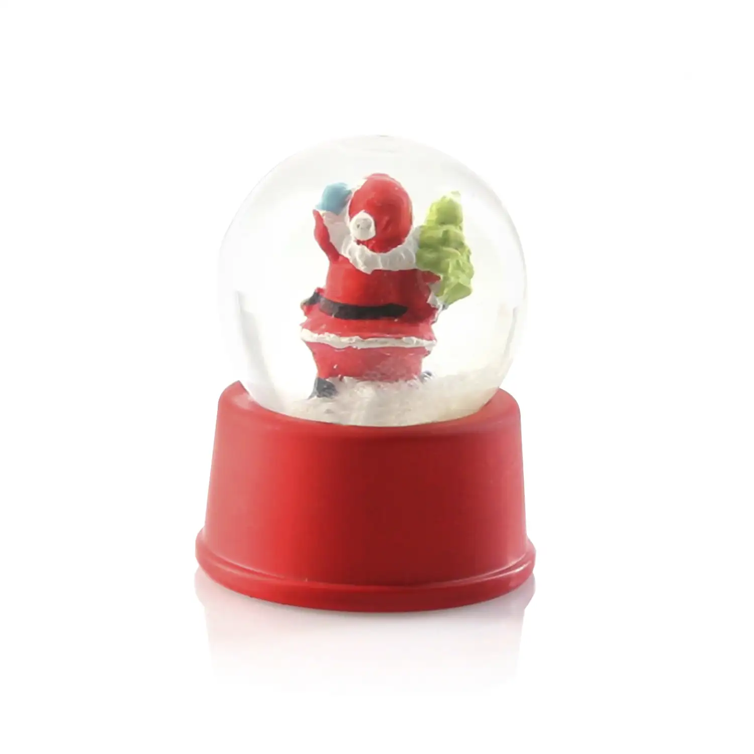 SASKY Bola de navidad con líquido interior con nieve diseño de Papá Noel