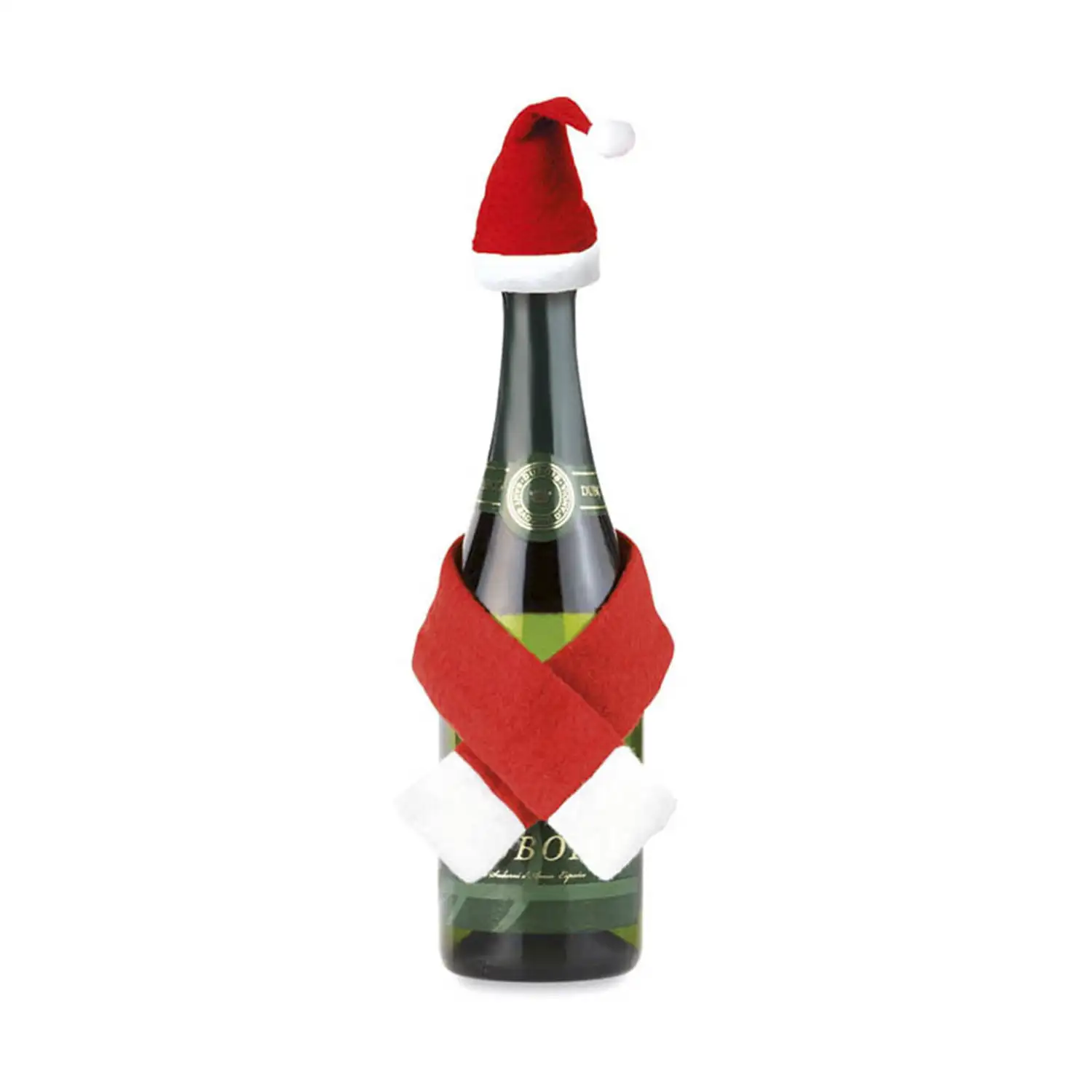 Set para adorno de botellas en original diseño navideño