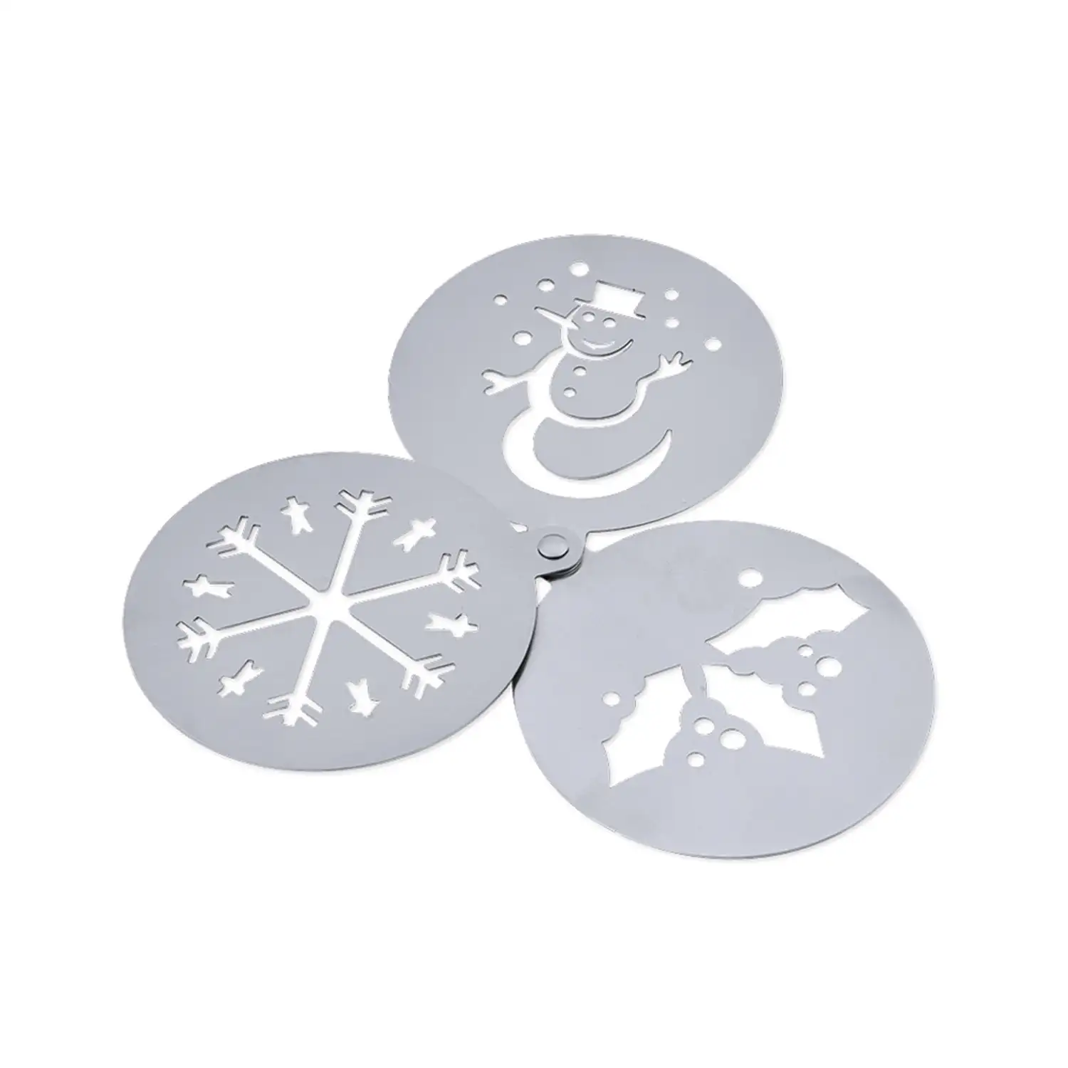 Set de 3 plantillas en acero inox para pintar con spray de nieve