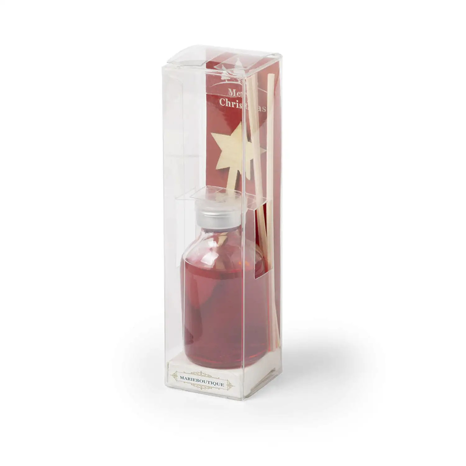 Difusor aromático navideño de suave aroma, combinación de manzana y canela. Diseño estrella.