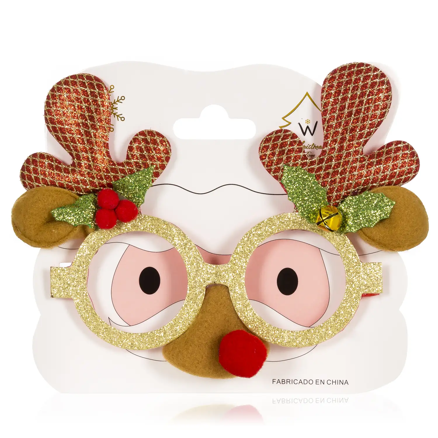 Gafas navideñas con glitter