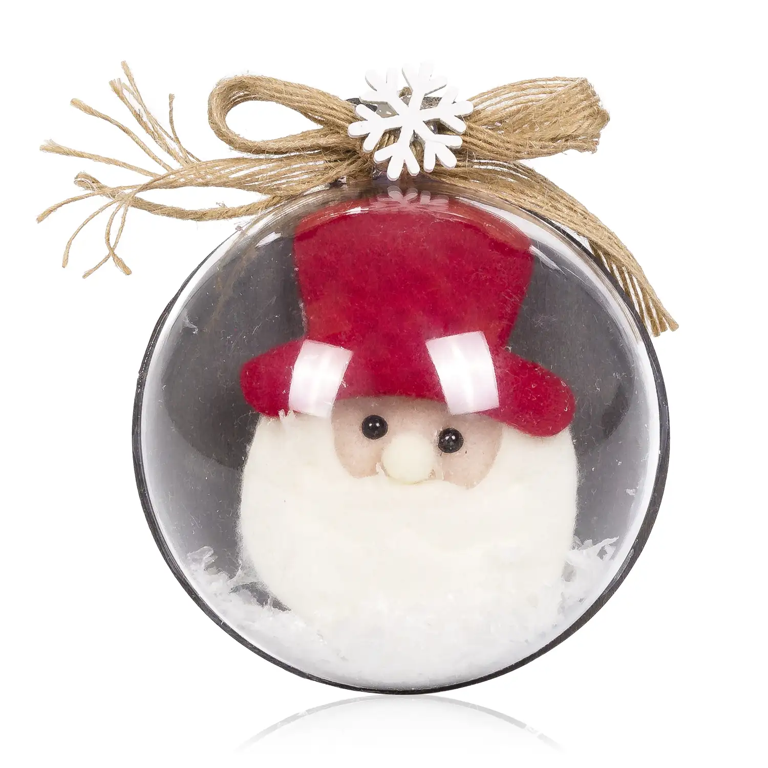 Bola de navidad diseño cabeza Santa Claus.