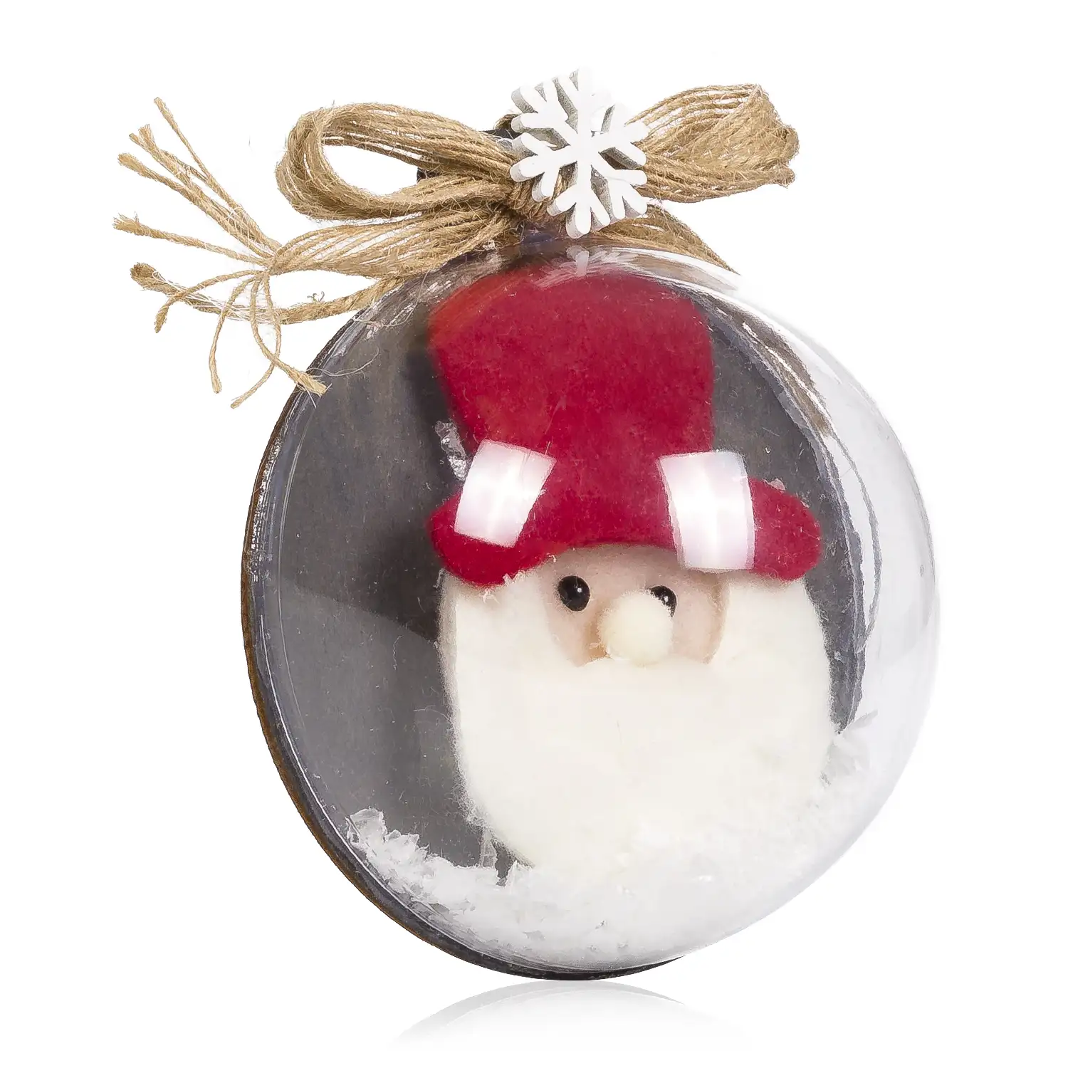 Bola de navidad diseño cabeza Santa Claus.