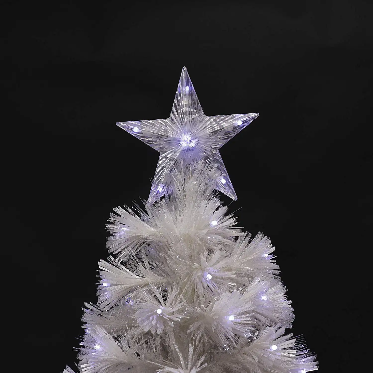 ÁRBOL DE FIBRA ÓPTICA C/LUZ 60CM BLANCO