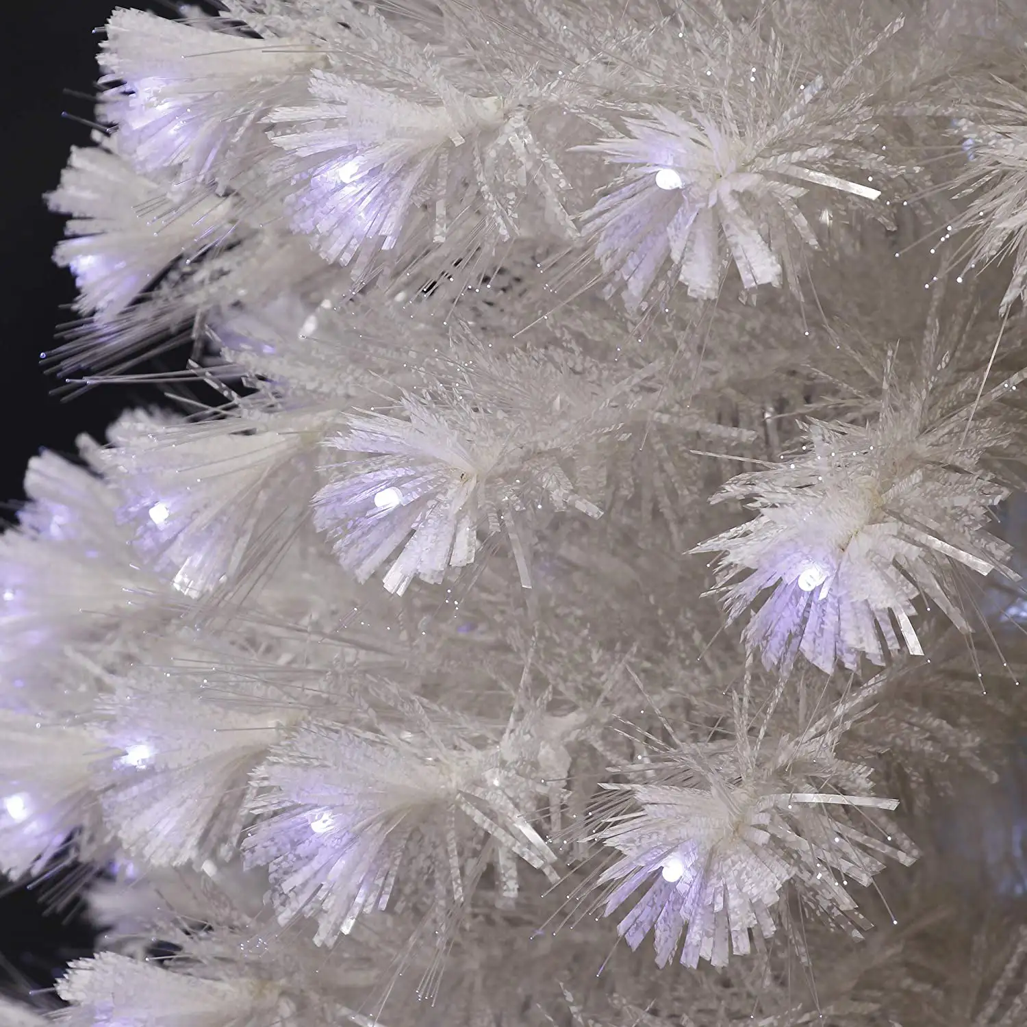 ÁRBOL DE FIBRA ÓPTICA C/LUZ 60CM BLANCO