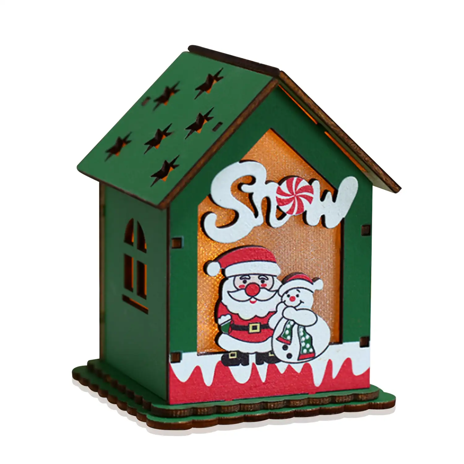 Colgante3 casa de madera Santa Claus
